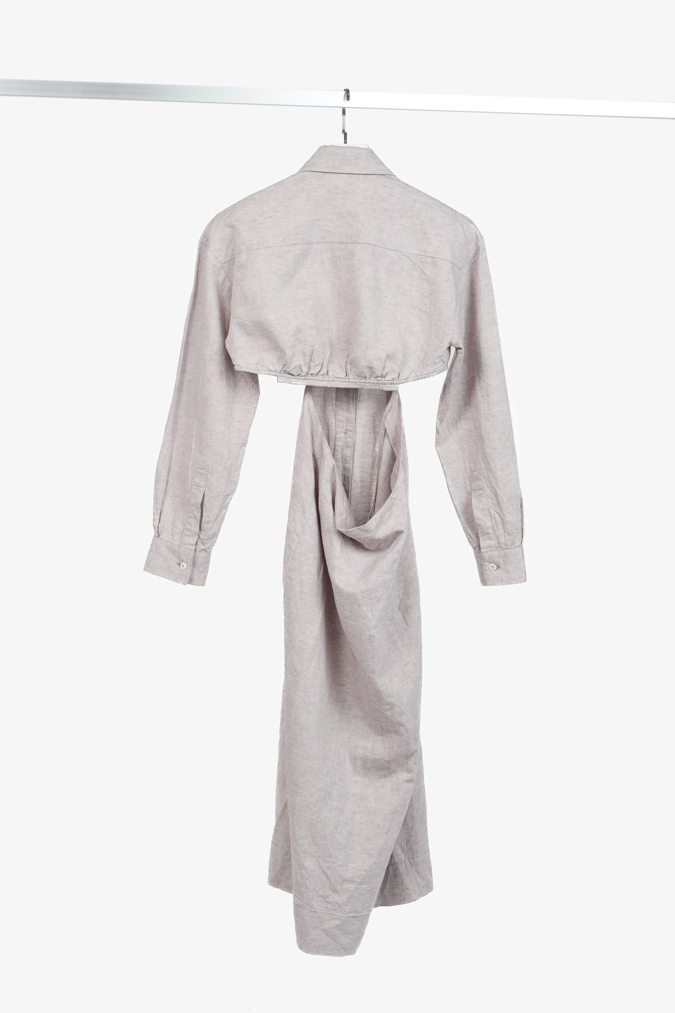 Jacquemus Jacquemus La Robe Cavaou Cotton & Linen Cutout Midi Dress Size M / US 6-8 / IT 42-44 - 2 Thumbnail