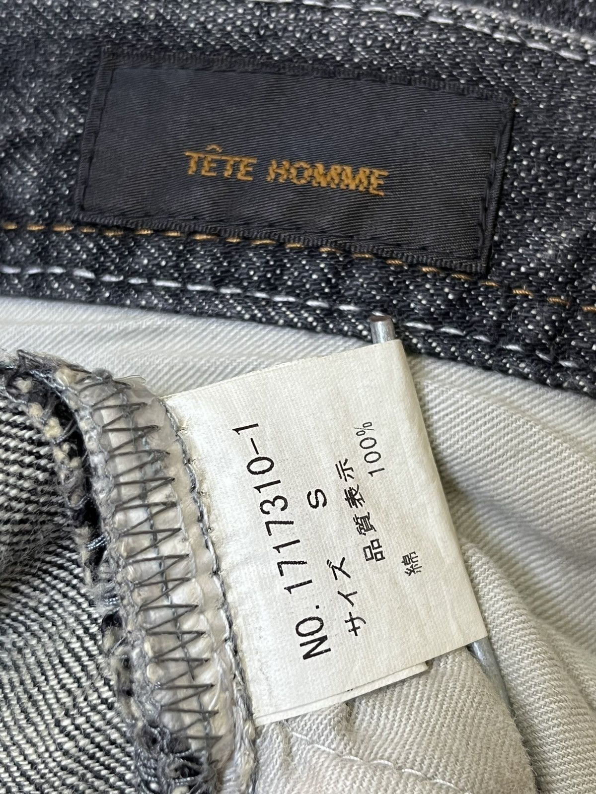 Issey Miyake ARCHIVAL VINTAGE TETE HOMME DISTRESSED PATCHWORK STYLE JEANS Size US 30 / EU 46 - 19 Thumbnail