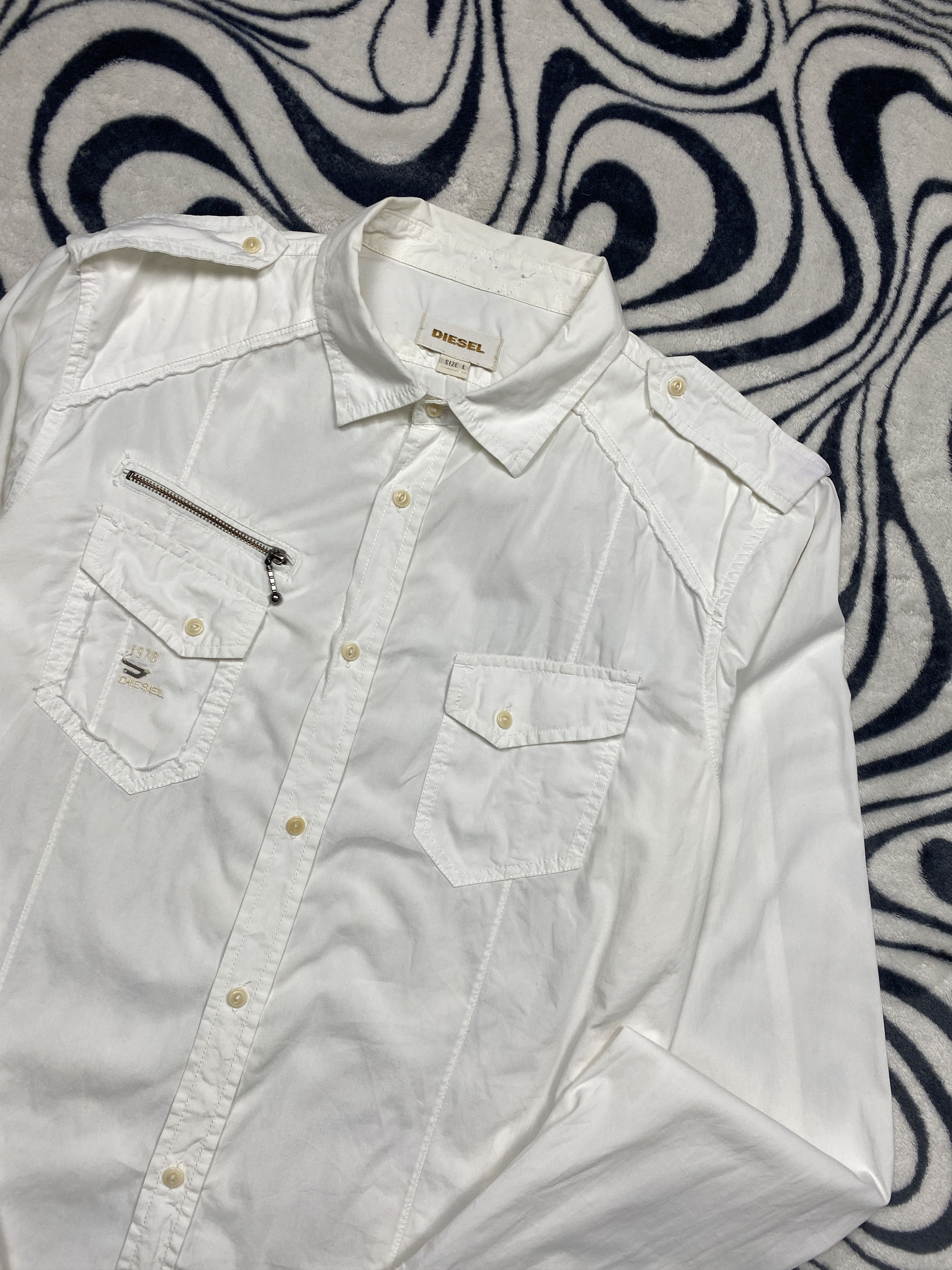 Diesel × Vintage Diesel Vintage Mens Long Sleeve Shirt Size US L / EU 52-54 / 3 - 2 Thumbnail