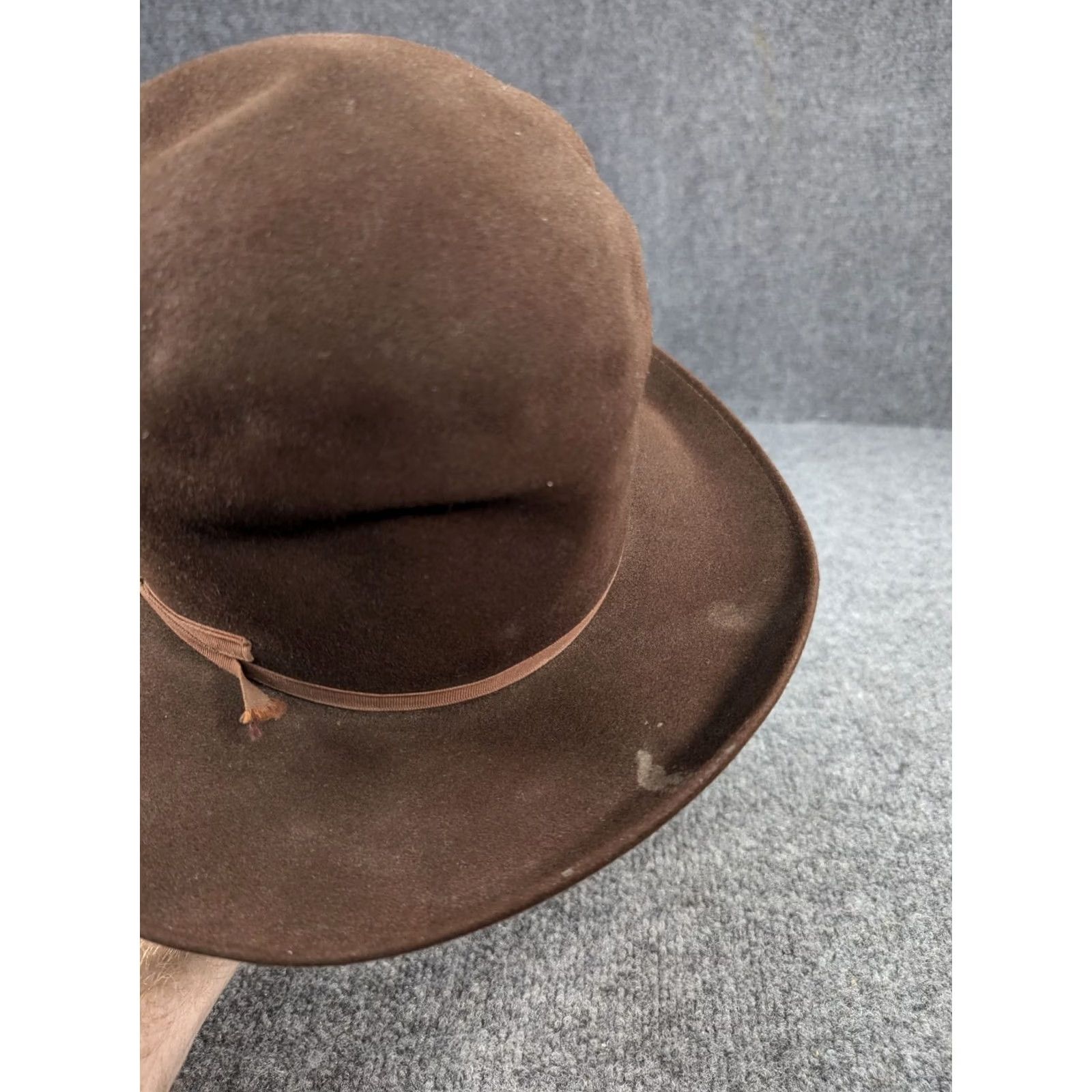 FELT Refinement: The Mallory Ten Vintage Felt Light Brown Tan Fedora Hat 6 3/4 is a is and It'S a style Size ONE SIZE - 3 Thumbnail