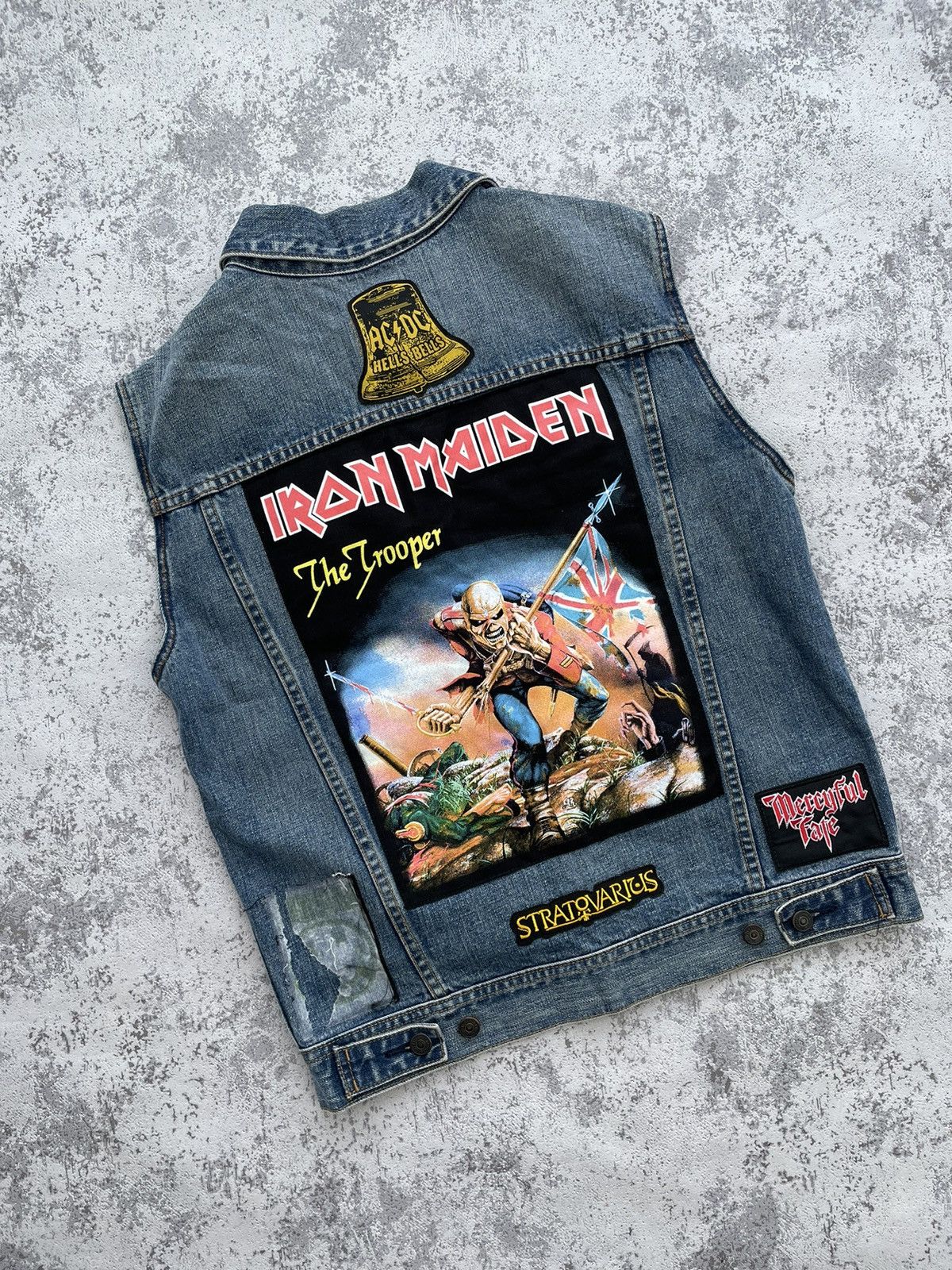 Band Tees × Gap × Vintage Vintage Custom Rock Band GAP Denim Vest Size US S / EU 44-46 / 1 - 2 Thumbnail