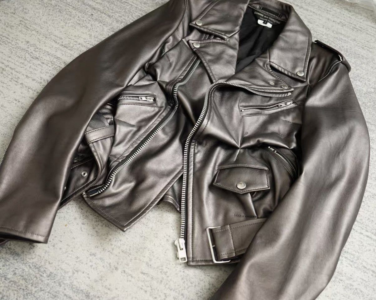 Comme des Garcons Comme des Garçons Pleated Faux Leather Jacket Size US S / EU 44-46 / 1 - 4 Thumbnail