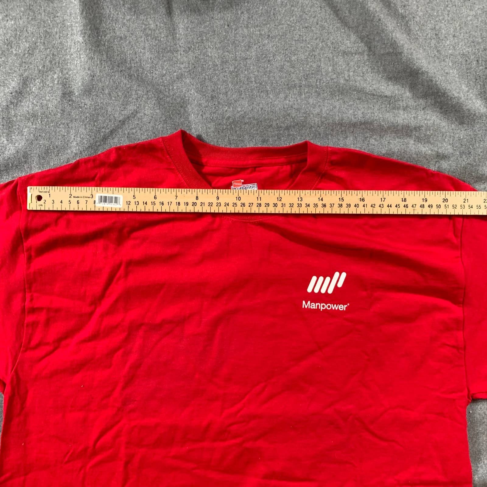 Hanes Hanes Shirt Adult Extra Large Man Power Red Size US XL / EU 56 / 4 - 5 Thumbnail