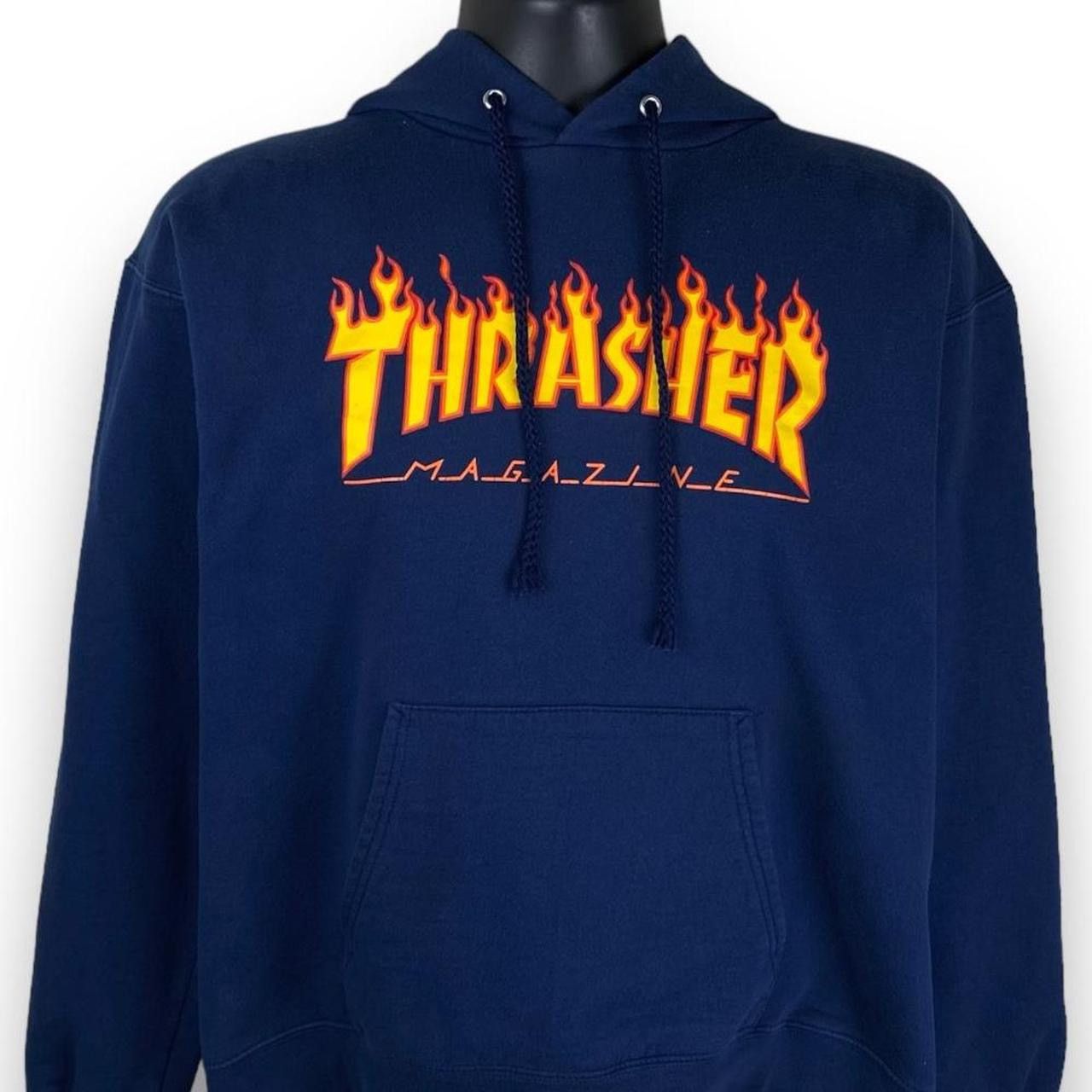 Thrasher × Vintage Vintage Y2K Thrasher Skate Streetwear Hoodie Sweatshirt Size US S / EU 44-46 / 1 - 1 Thumbnail