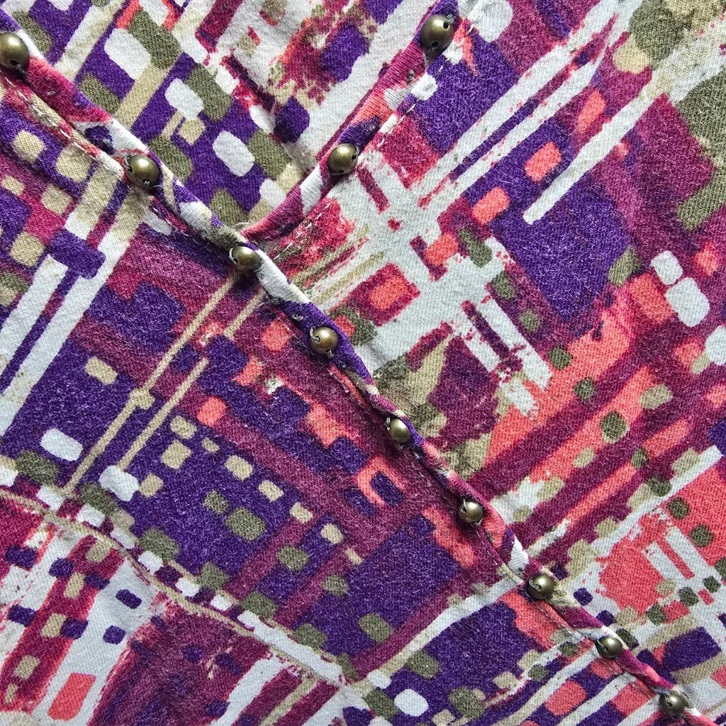 The Unbranded Brand Women's Ruby Rd. XL Red Purple Abstract Tunic Top Size XL / US 12-14 / IT 48-50 - 2 Thumbnail