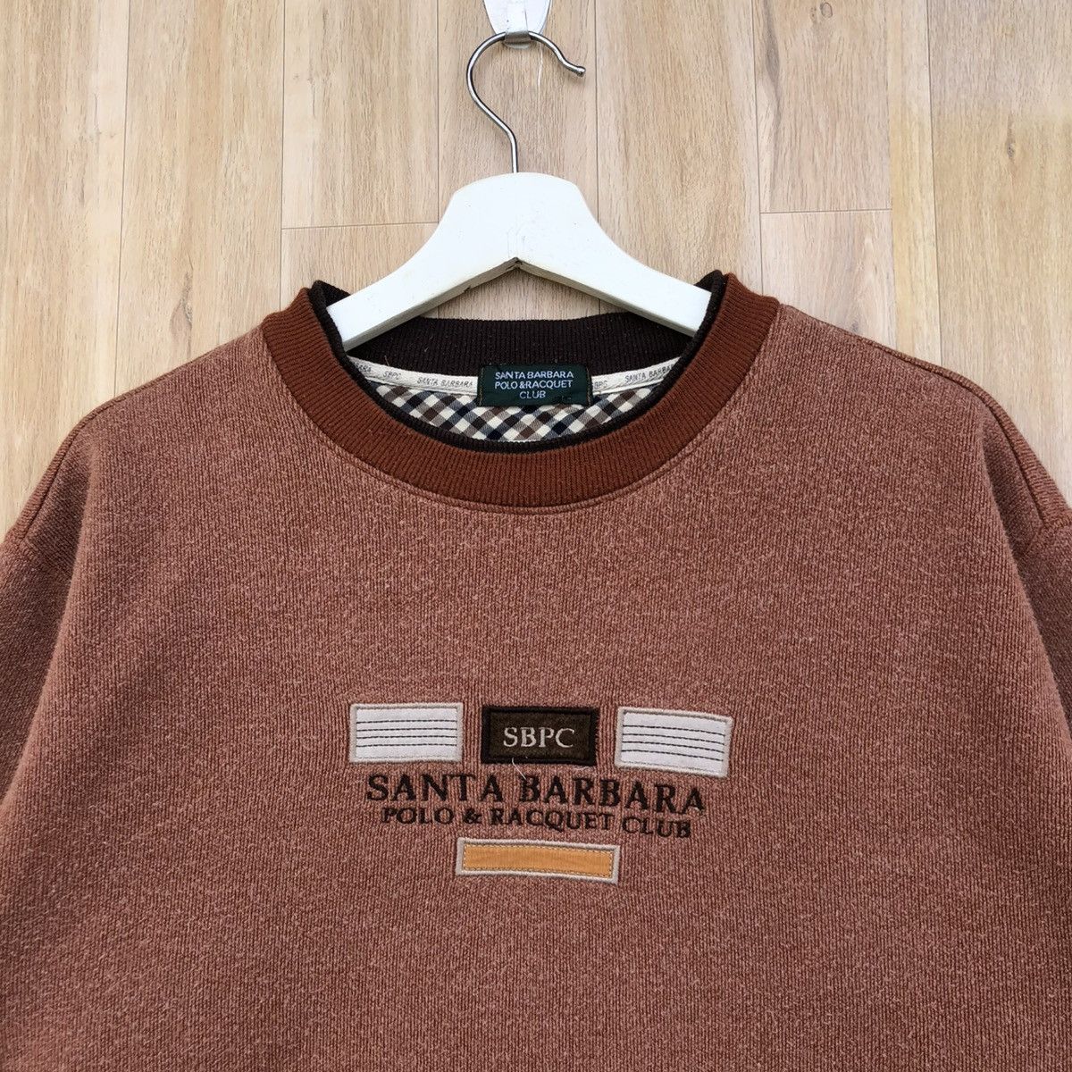 Vintage Vintage Santa Barbara polo & Racquet Club Sweatshirt Size US L / EU 52-54 / 3 - 3 Thumbnail