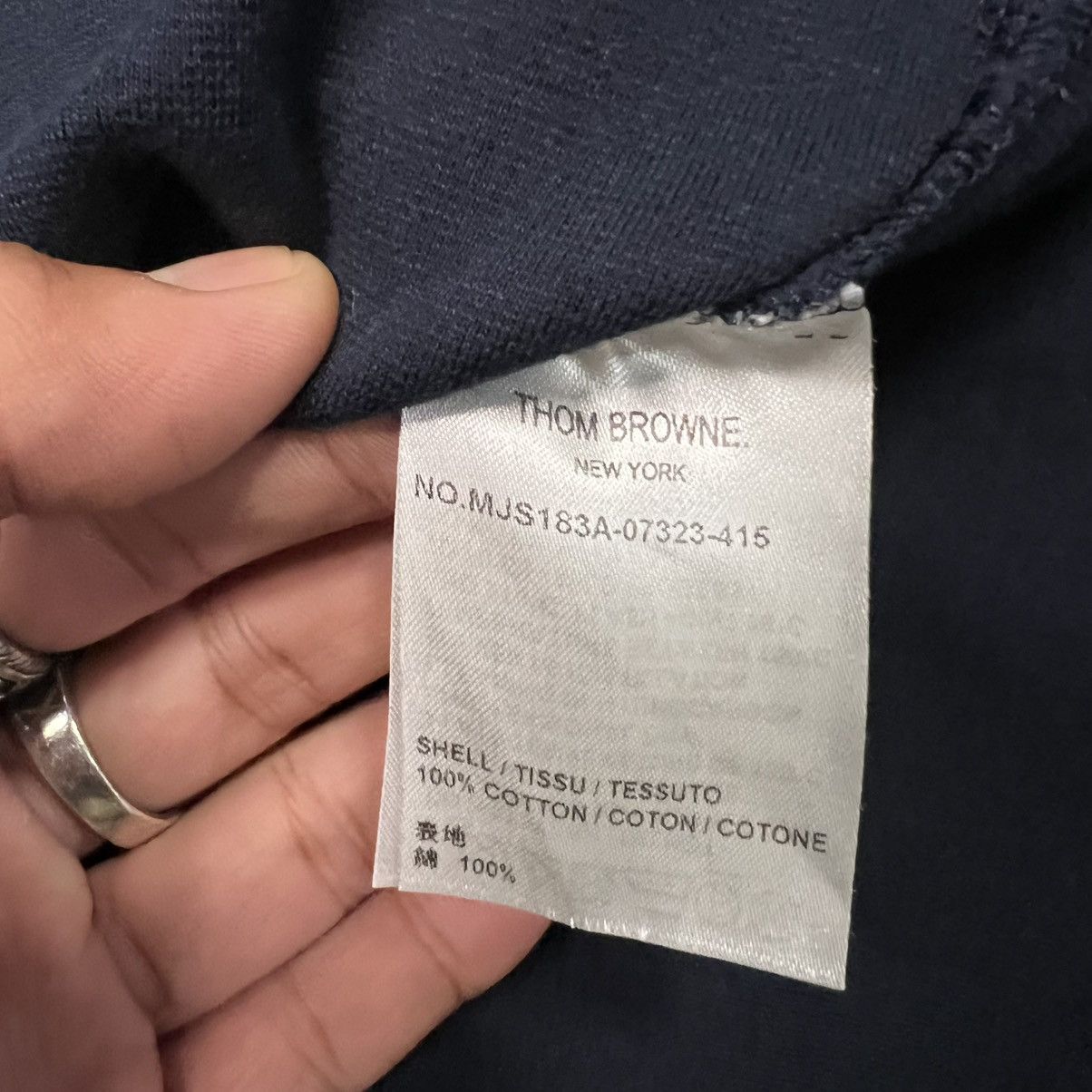 Thom Browne Thom Browne Oversized Pocket T-Shirt Navy Size US M / EU 48-50 / 2 - 5 Thumbnail