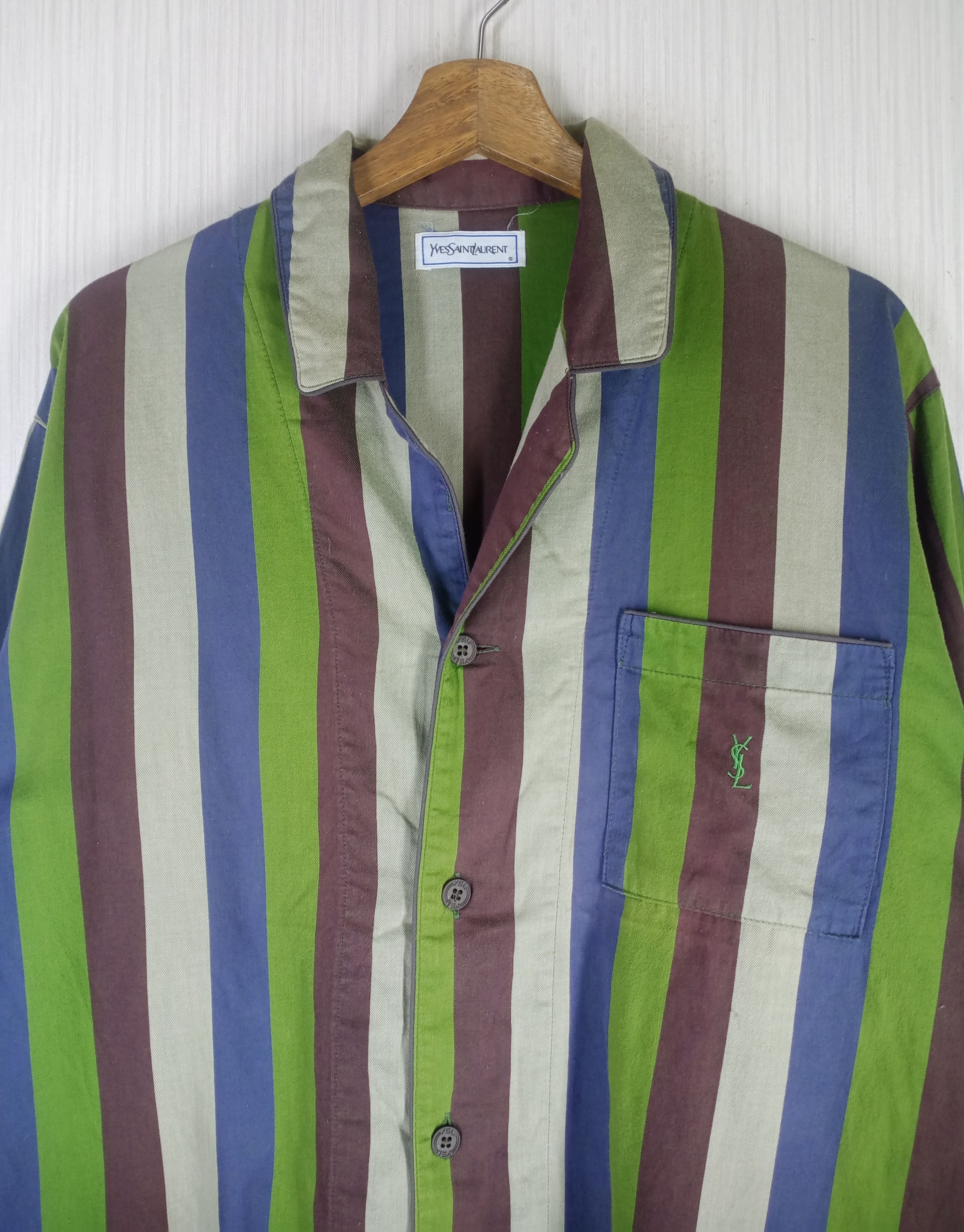 Yves Saint Laurent Rare Vintage Yves Saint Laurent YSL Stripe Pajamas Size US S / EU 44-46 / 1 - 2 Thumbnail