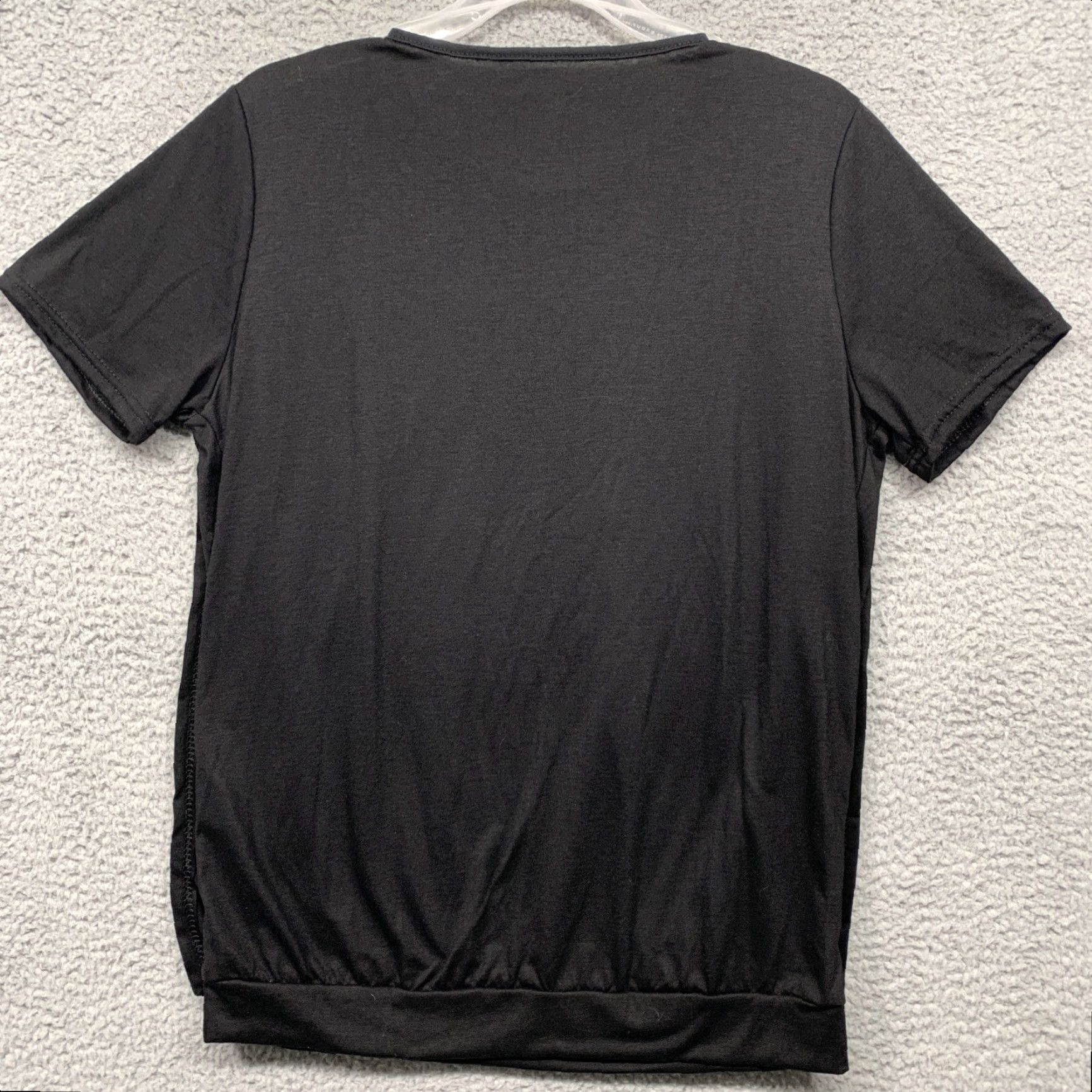 Vintage Maternity Nursing Tee Black XL Elastic Gathered Hem Side Slits Comfortable NWOT Shirt Women XL Black Easy Nursing Tee Size XL / US 12-14 / IT 48-50 - 4 Thumbnail