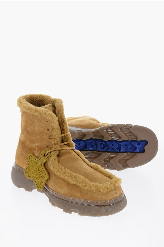 Burberry Chunky Sole Shearling Boots Size US 8 / EU 41 - 1 Thumbnail