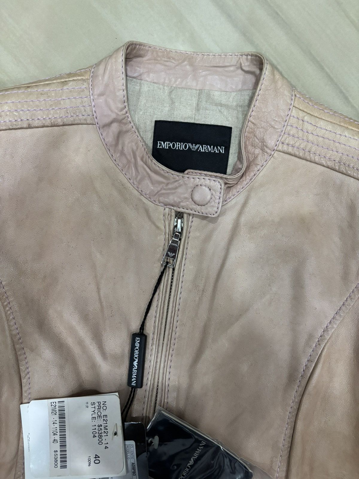 Emporio Armani Emporio Armani Leather Jacket Size S / US 4 / IT 40 - 4 Thumbnail