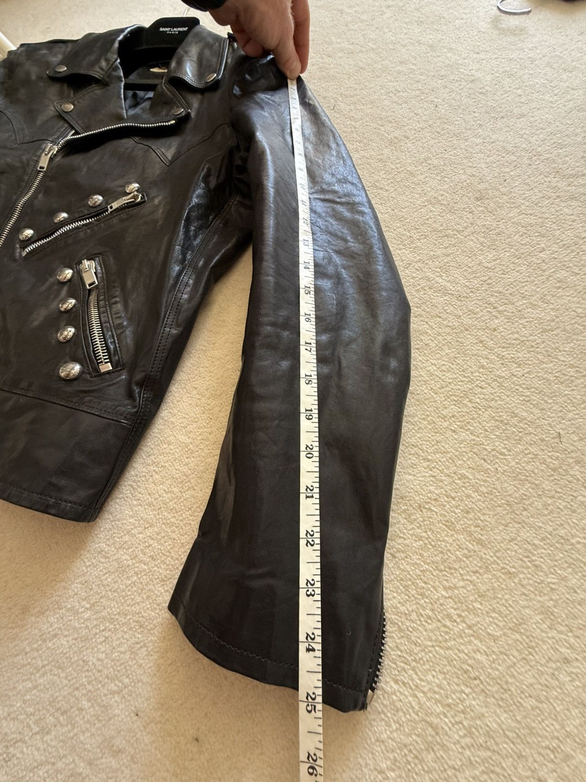 Saint Laurent Paris SS15 Holy Grail Saint Laurent studded leather biker jacket Size US M / EU 48-50 / 2 - 6 Thumbnail