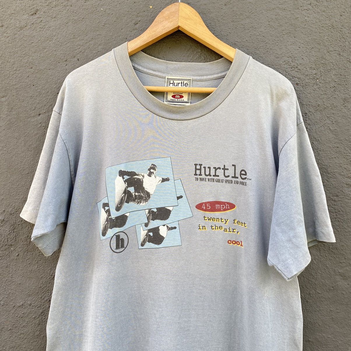 Vintage Thrashed Faded Vintage 90s Hurtle Snowboard ERD GRUNGE TEE Size US L / EU 52-54 / 3 - 2 Thumbnail