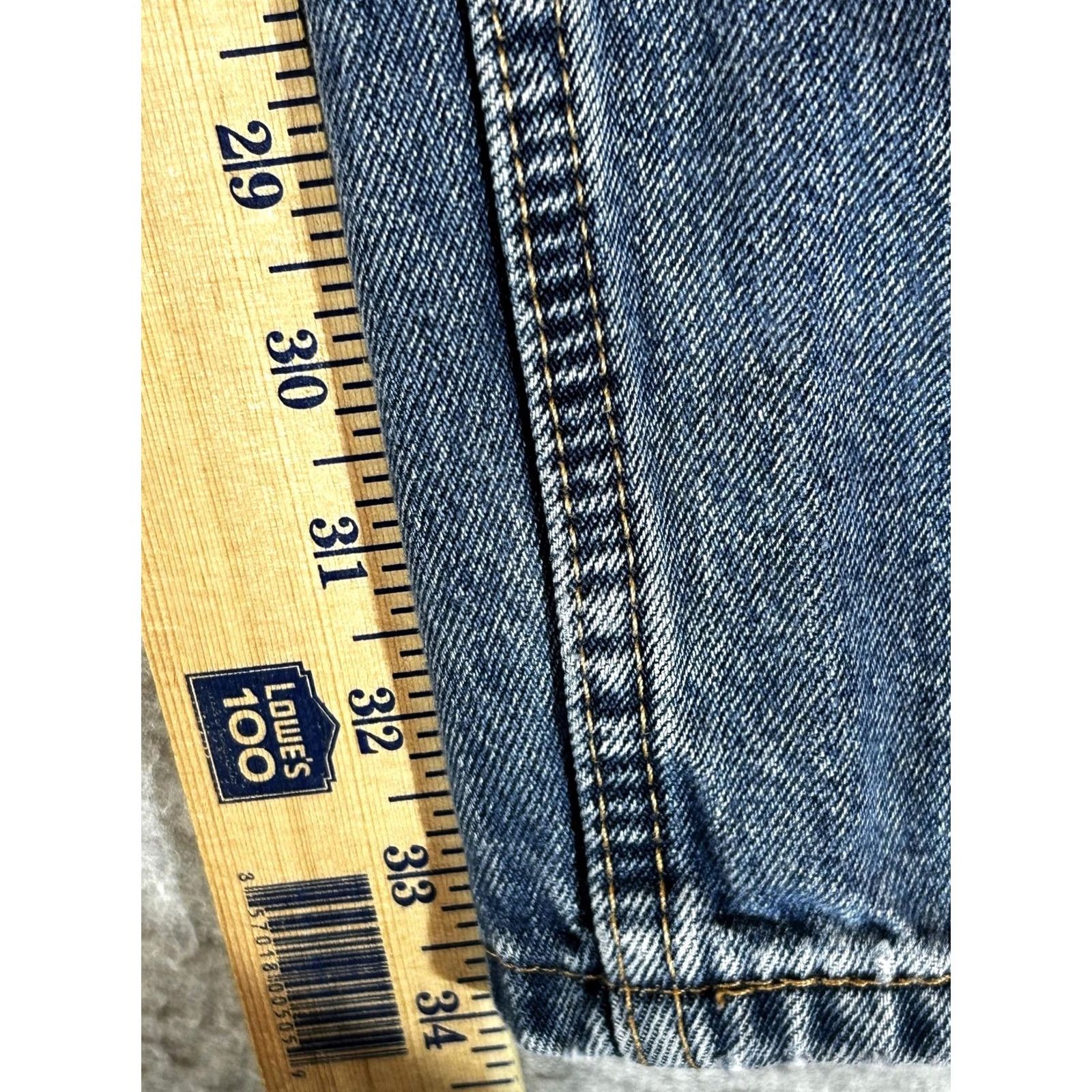Levi's Levi's 505 Jeans Mens 32x34 Regular Straight Blue Denim Medium Wash Pattern Solid Pockets Zip Fly Mens Size US 32 / EU 48 - 4 Thumbnail