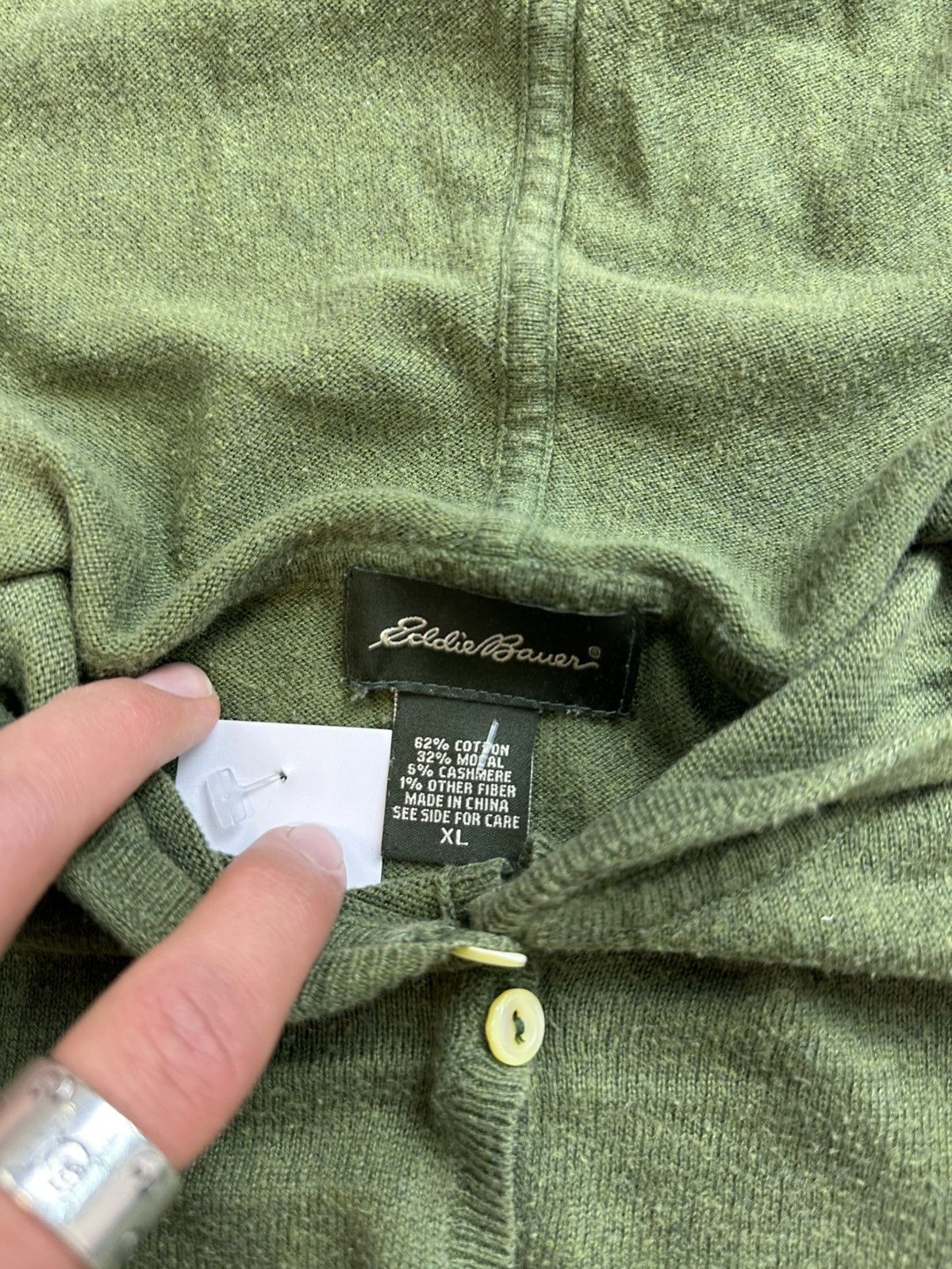 Eddie Bauer × Vintage vintage eddie bauer hooded button up knit wmns xl Size XL / US 12-14 / IT 48-50 - 3 Thumbnail