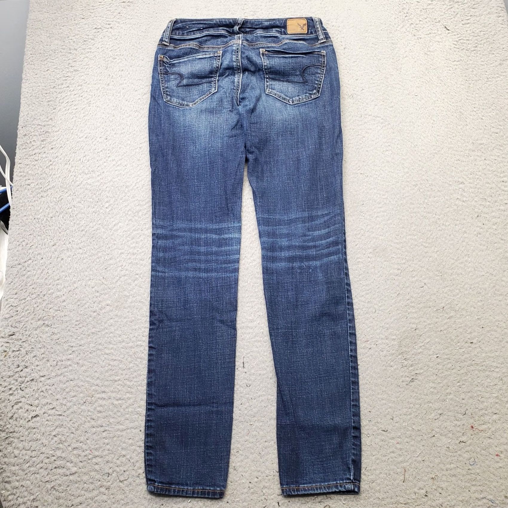 American Eagle Outfitters American Eagle Outfitters Jegging Jeans Womens 0 Blue Denim Whiskered 5-Pocket Jeans Womens Size 0 Blue Denim 5-Pocket Stretch Regular Mens, Womens Size 25" / US 0 / IT 36 - 2 Thumbnail