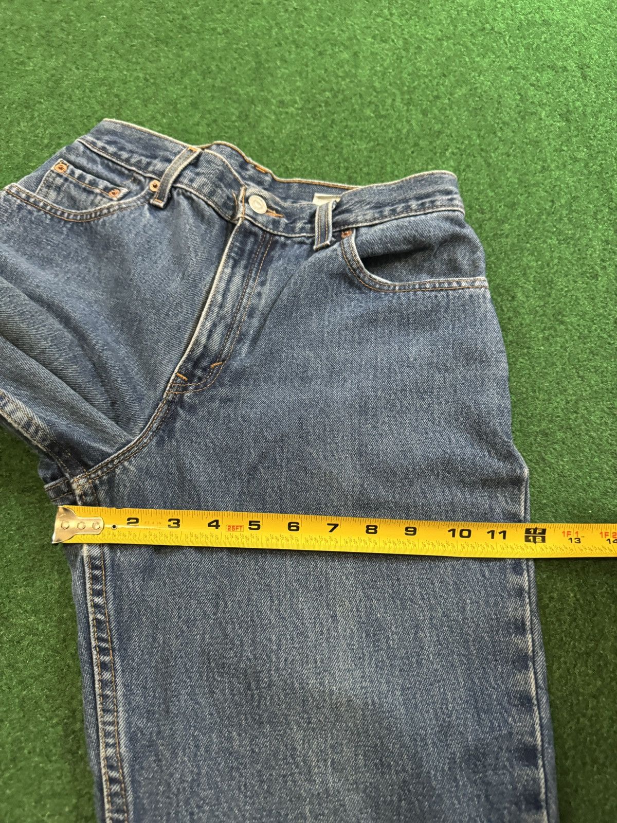Levi's Vintage Clothing Vintage 90s Levi’s 550 Relaxed Taper 28x30 Denim Jeans Size 30" / US 8 / IT 44 - 10 Thumbnail