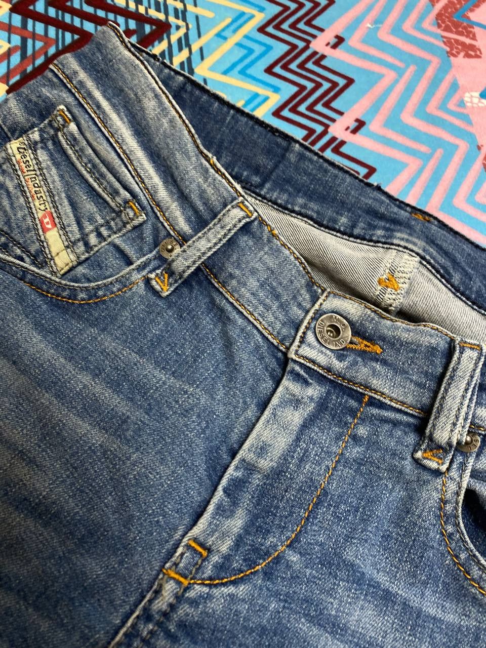 Diesel × Vintage Vintage Diesel Industry Faded Denim Jeans Size 26" / US 2 / IT 38 - 14 Thumbnail