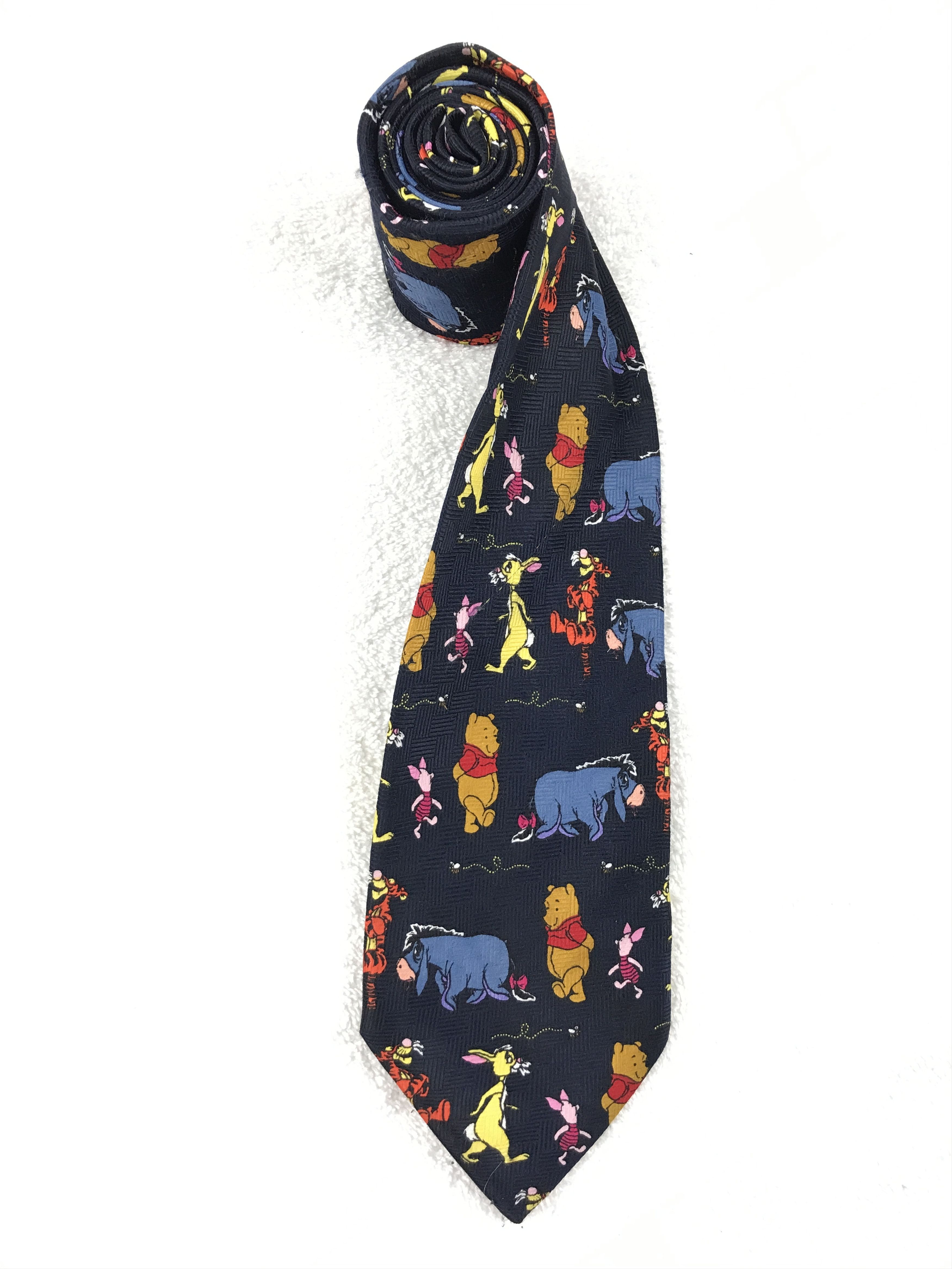 Designer × Vintage Vintage Pooh 100% Polyester Necktie Size ONE SIZE - 2 Thumbnail