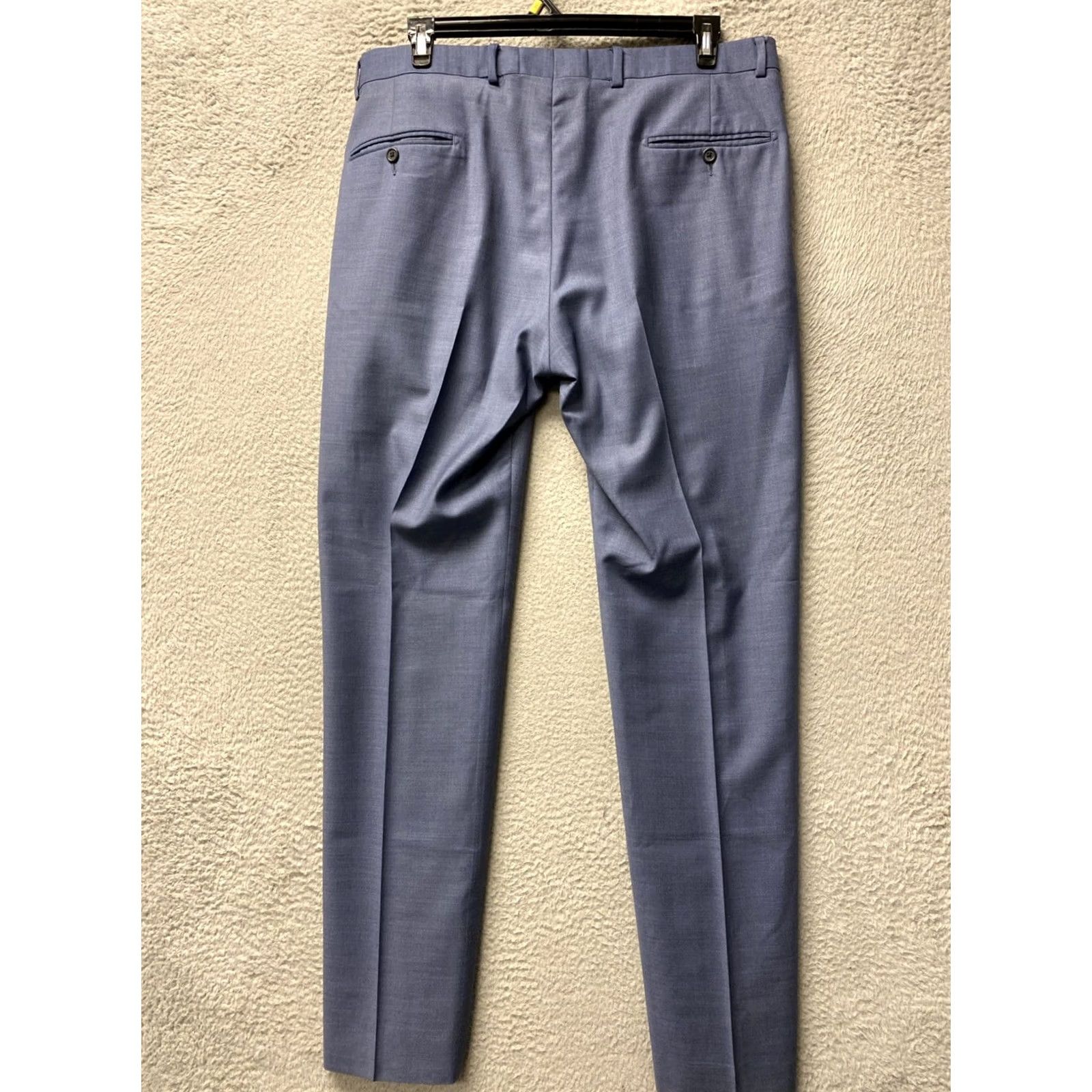 Nordstrom Nordstrom Dress Pants Mens 38x34 Blue 100% Wool Trim Fit Trousers /0848 Size US 38 / EU 54 - 6 Thumbnail