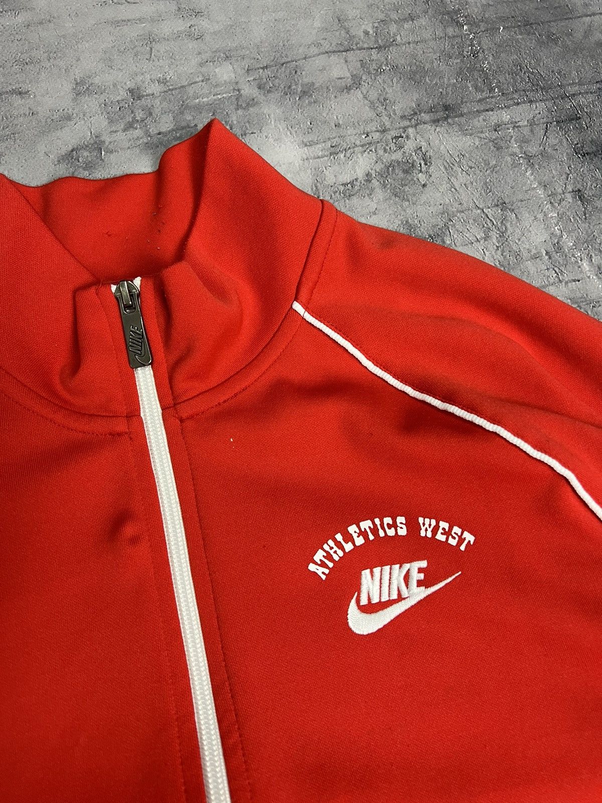 Nike × Vintage Vintage Nike Athletics West Full Zip Up Hoodie Size US M / EU 48-50 / 2 - 2 Thumbnail