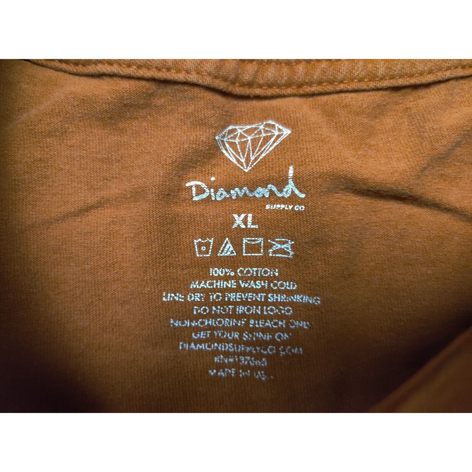 Diamond Supply Co. Diamond Supply Co Shirt Adult Mens XL Brown White Spell Out Size US XL / EU 56 / 4 - 3 Thumbnail