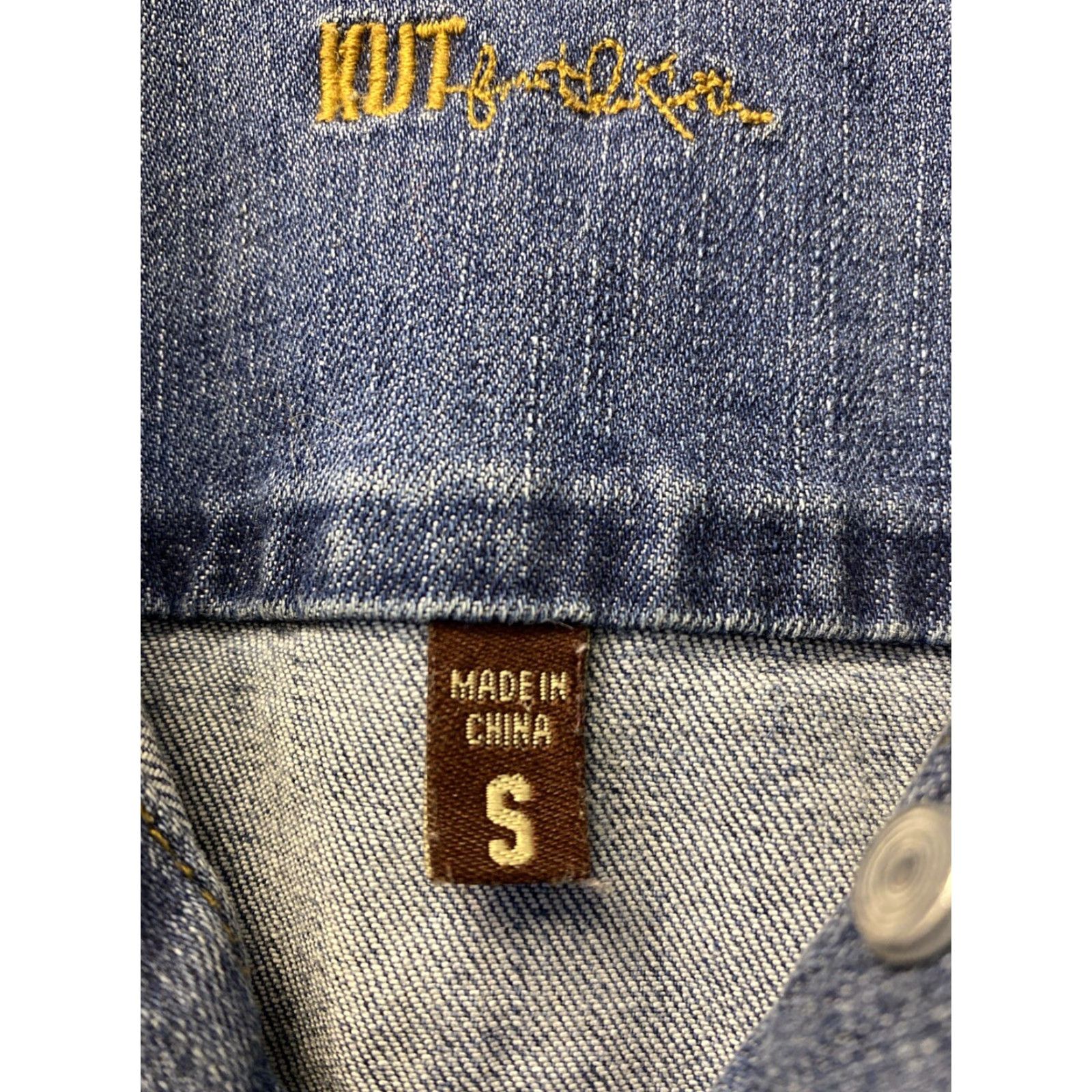 Vintage Kut From the Kloth Denim Jacket Women's Small Blue Trucker Stretch Slim /130-18 Size S / US 4 / IT 40 - 5 Thumbnail