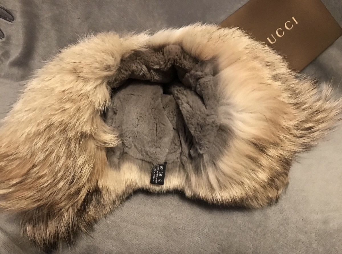 GUCCI by Tom Ford GG Coyote Fur Trapper Hat Vintage Demna os