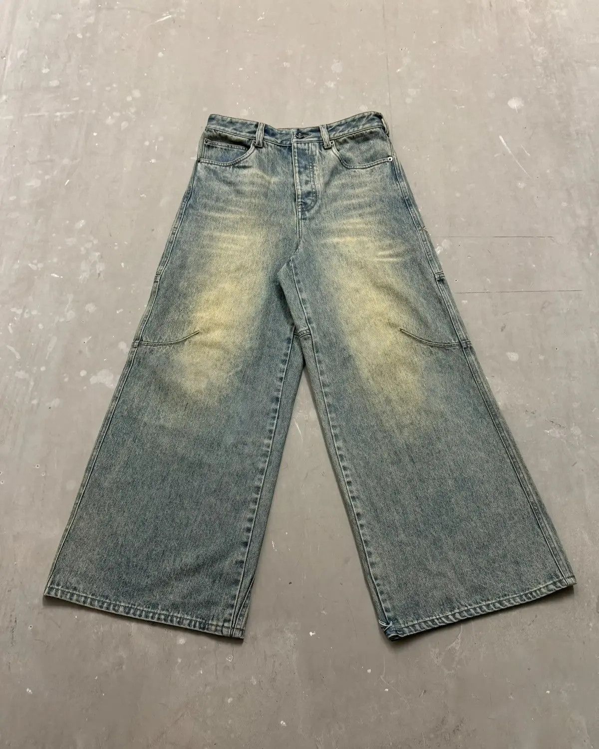 Japanese Brand × Jean Retro Washed Blue Straight Cut Baggy Jeans Size US 36 / EU 52 - 2 Thumbnail