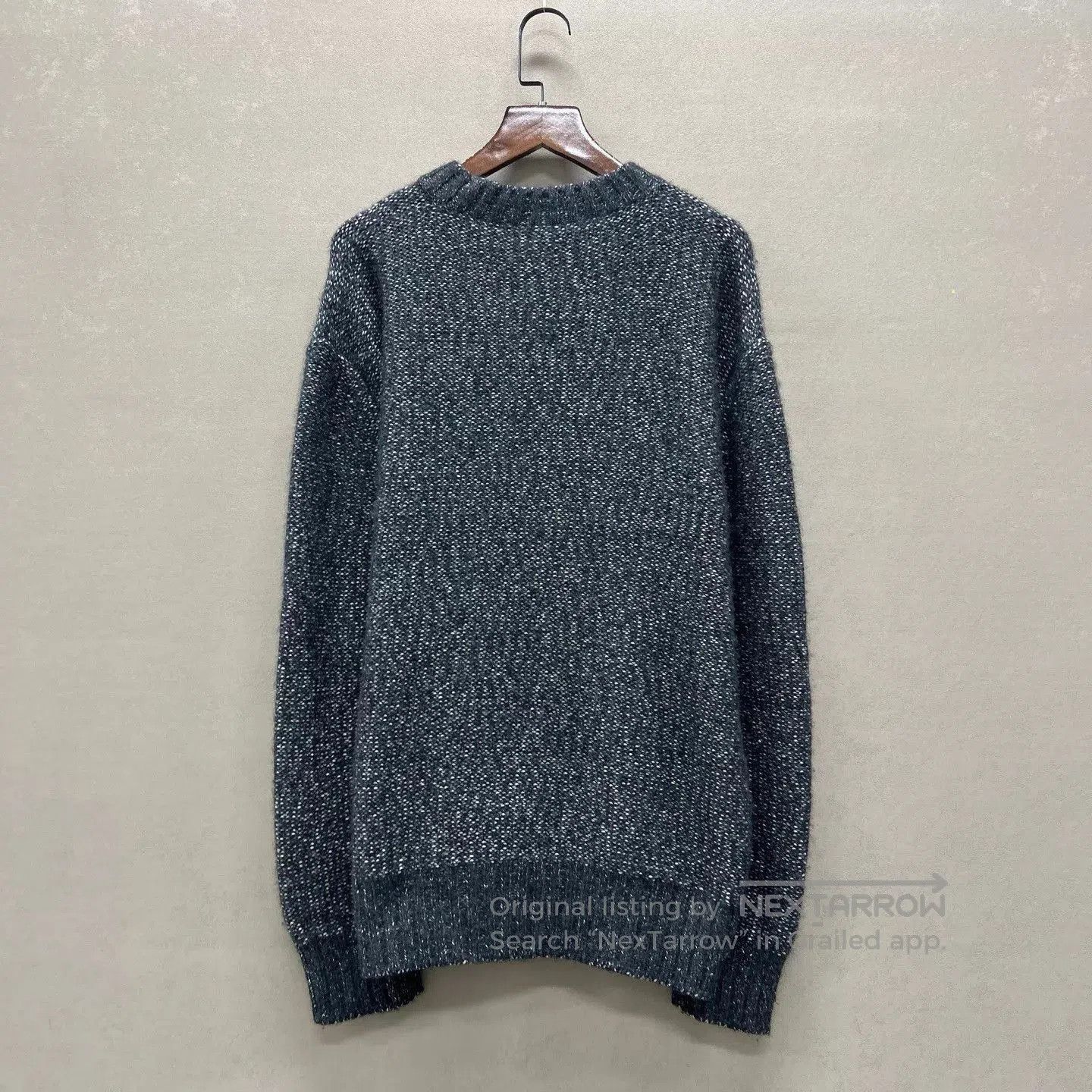 Loro Piana Gray Textured Knit Sweater with Crew Neck - Size M. Size US M / EU 48-50 / 2 - 2 Thumbnail