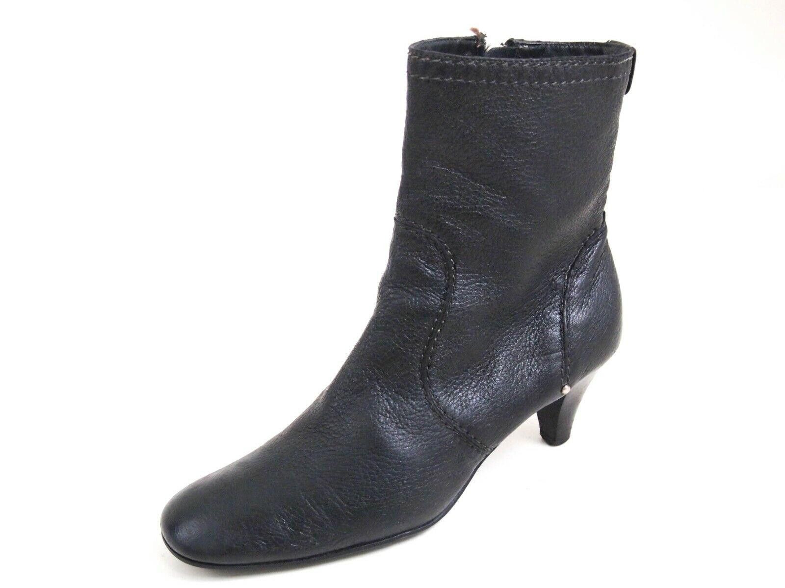 Bally Storey Boots Black Leather Women Size US 5 EU 35.5
