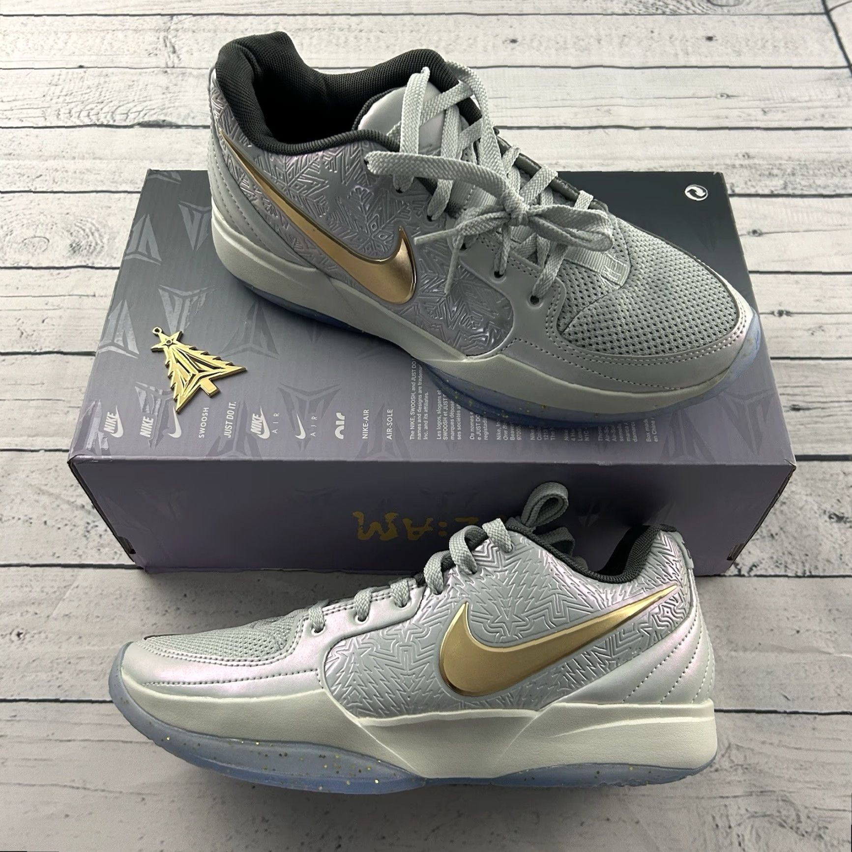 Nike Nike Ja 2 Sneaker Mens US Size 8 FV6070-002 White 90s Football Theme - Nike Ja 2 Sneaker Mens 8 White FV6070-002 Size US M / EU 48-50 / 2 - 2 Thumbnail
