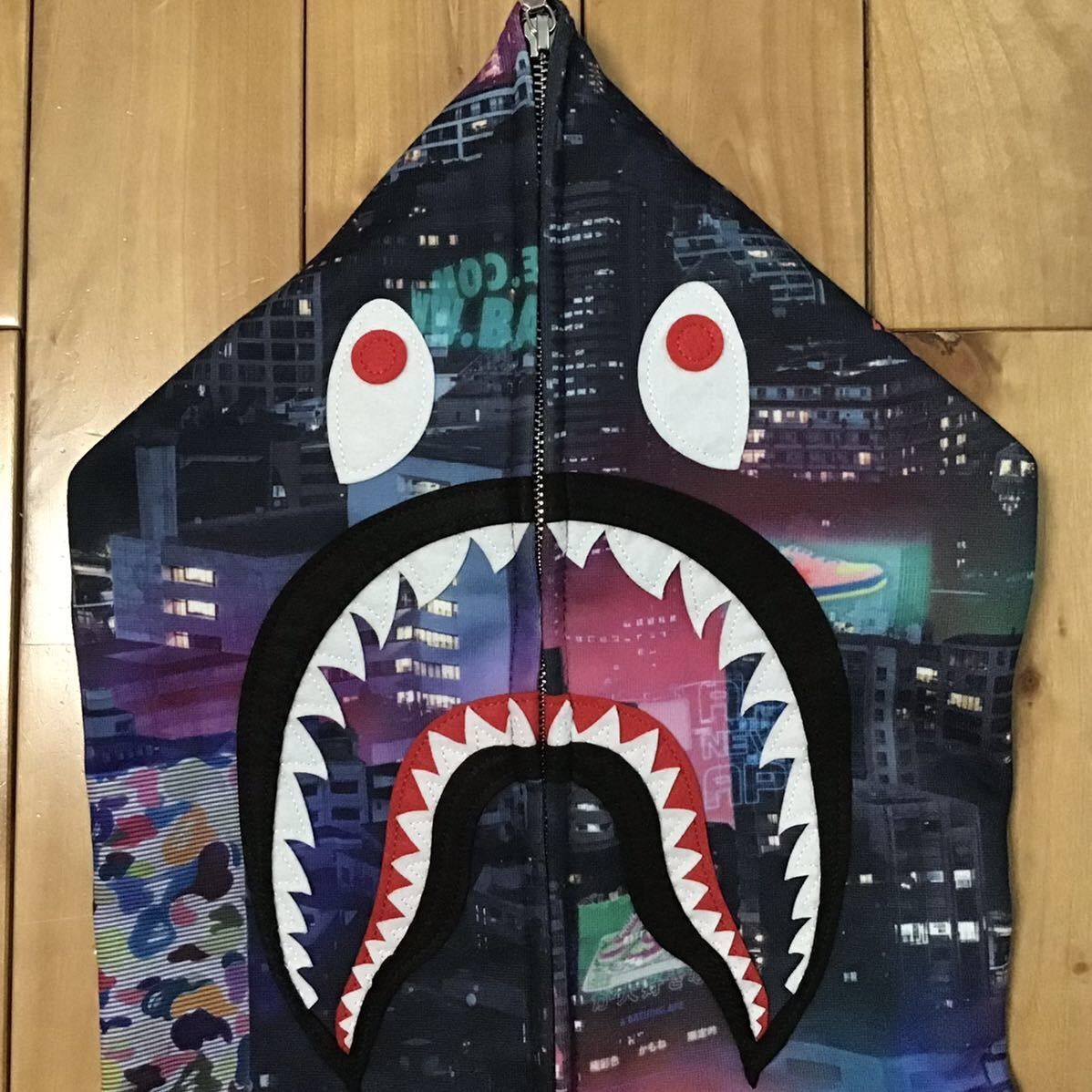 BAPE NEON TOKYO Shark full zip hoodie a bathing ape