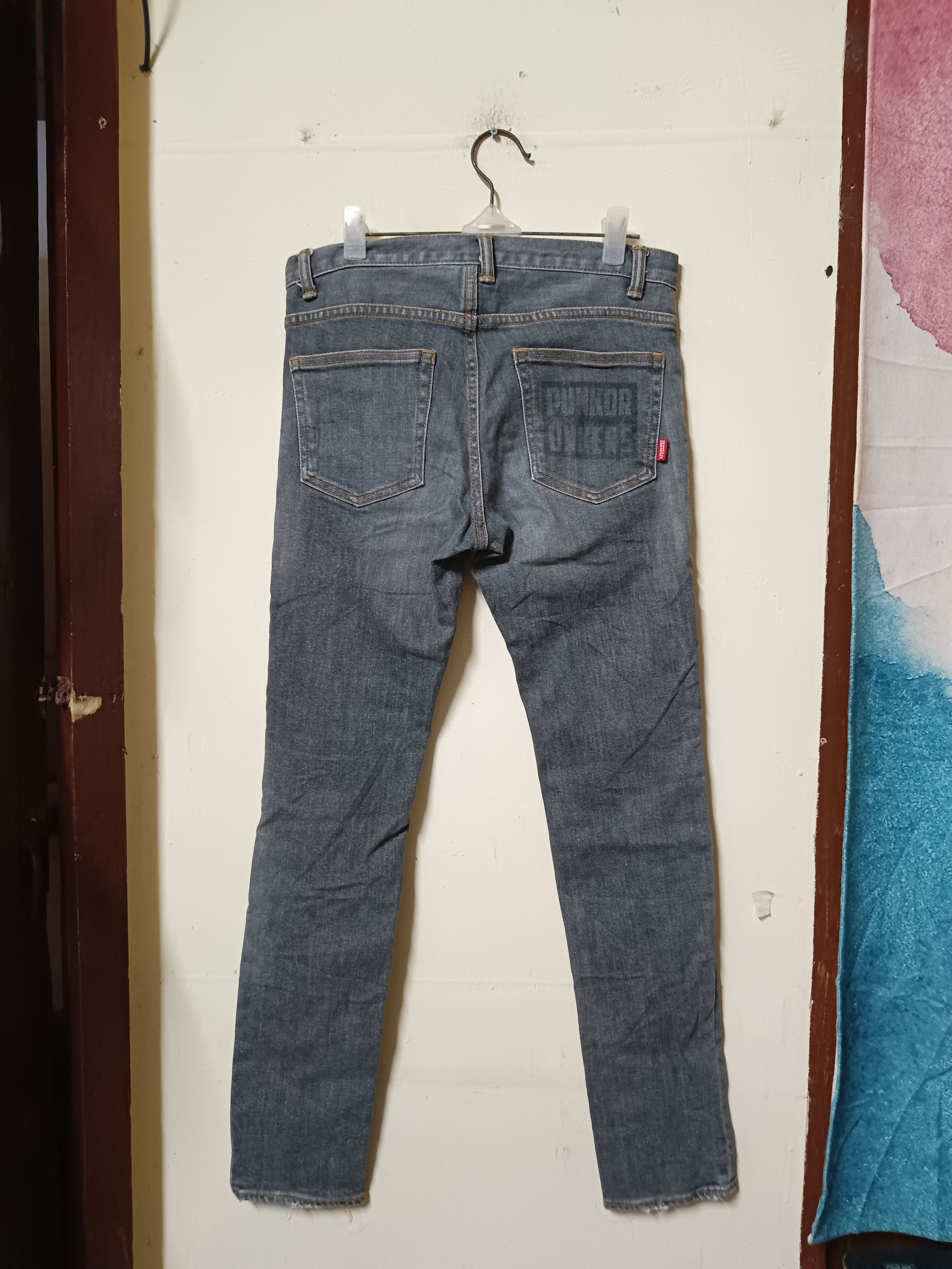 Japanese Brand Punk drunkers ripped style jeans Size 29" - 7 Thumbnail