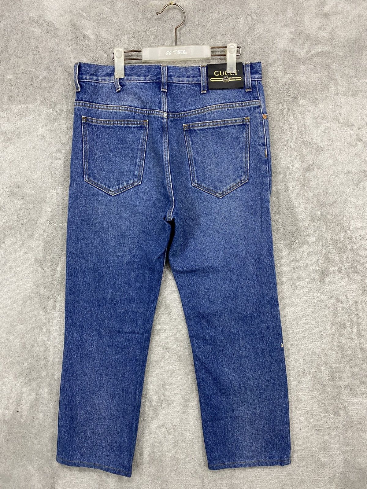 Gucci VINTAGE GUCCI COTTON BLUE JEANS GG WEB PATCH🔥 Size US 32 / EU 48 - 1 Thumbnail