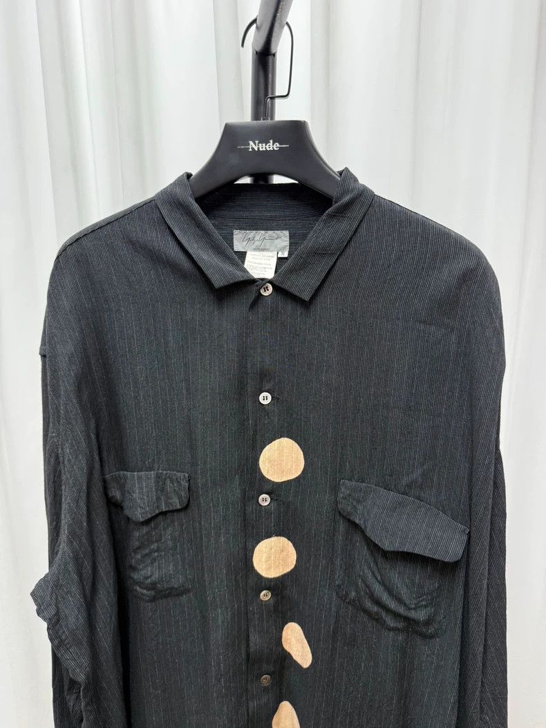 Yohji Yamamoto yohji yamamoto 96AW Discharged Moon Wool Shirt Size US M / EU 48-50 / 2 - 2 Thumbnail