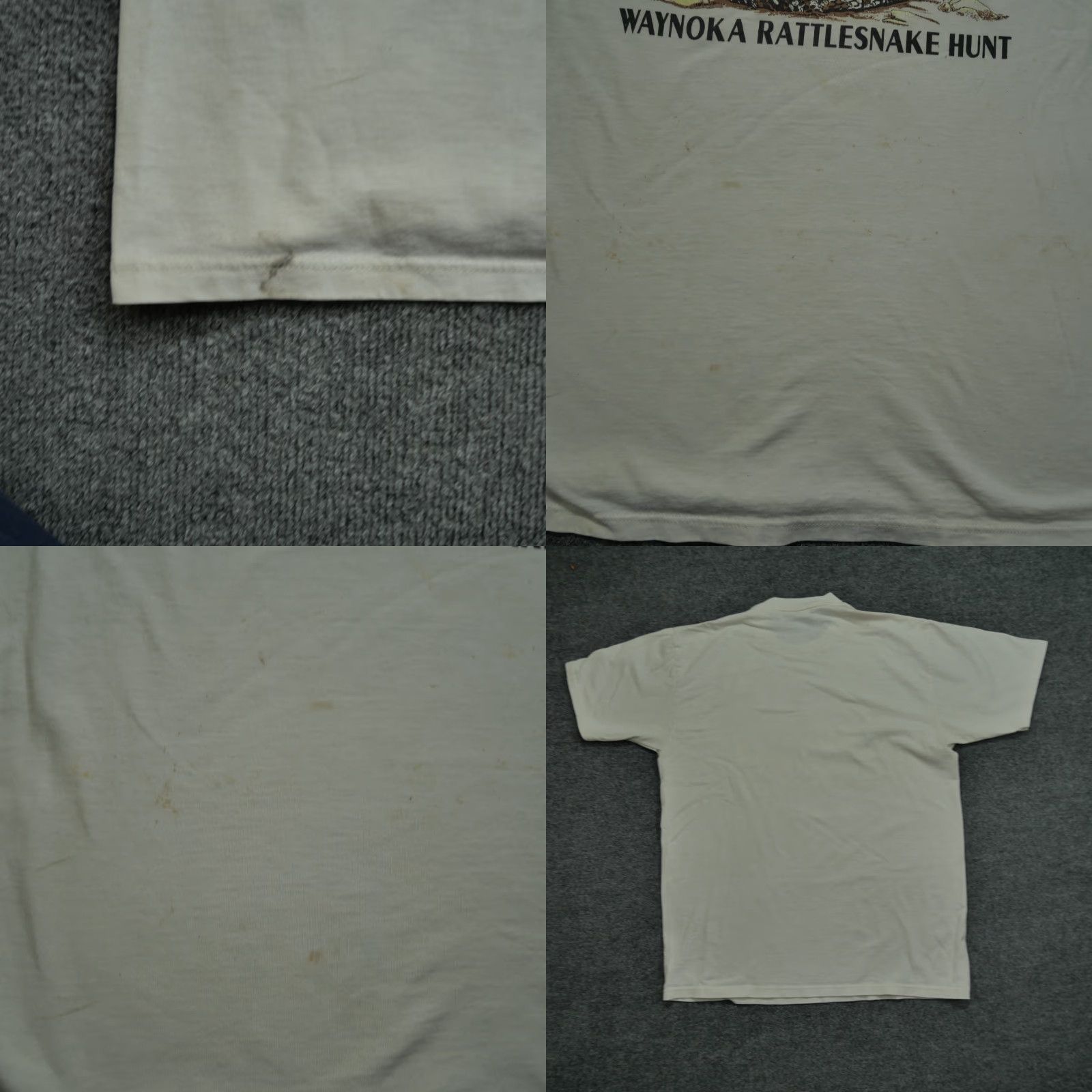 Vintage VINTAGE Waynoka Rattlesnake Hunt T Shirt Mens Large White Animal Snake 90s Shirt Mens Large White 90s Art Size US L / EU 52-54 / 3 - 8 Thumbnail