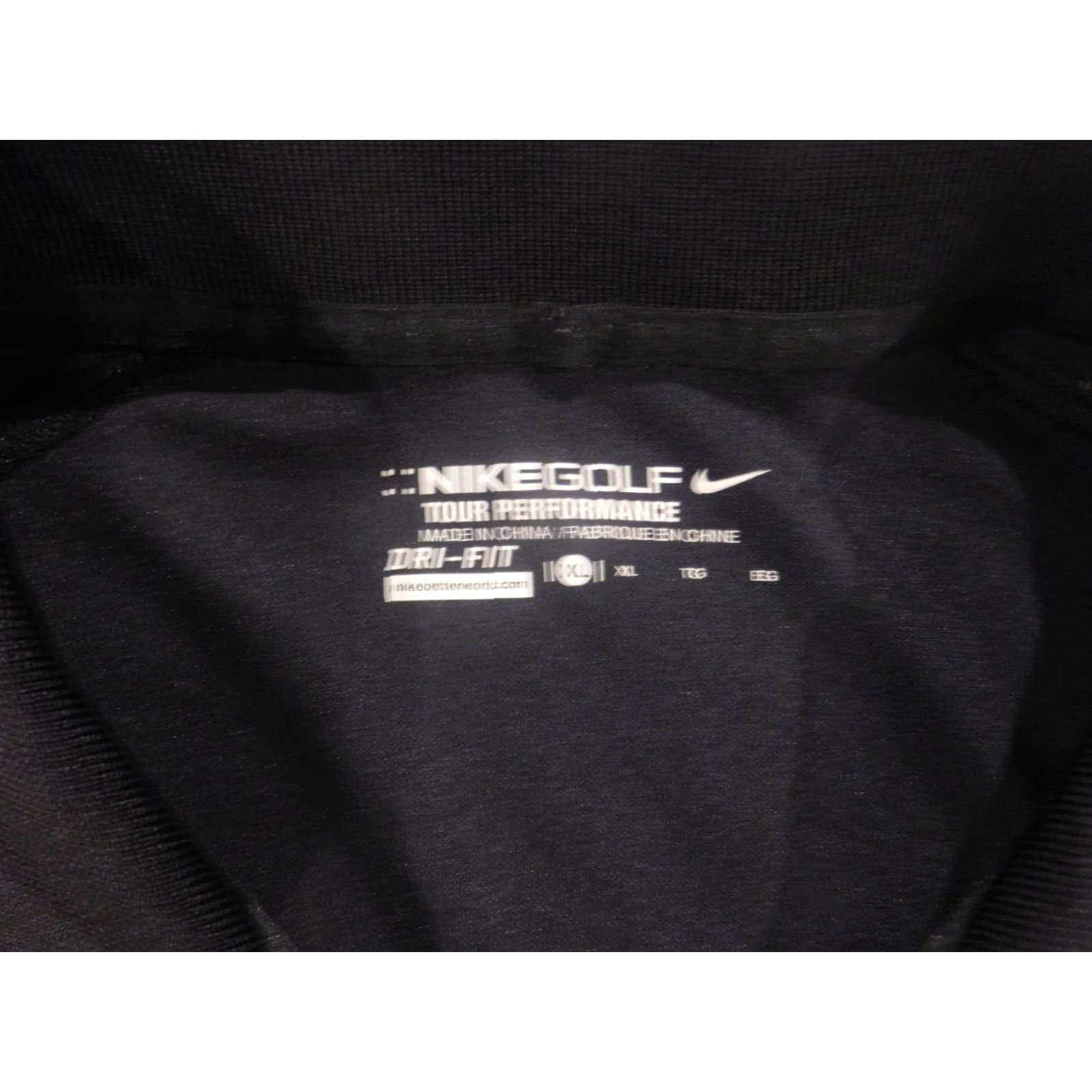 Nike Nike Mens Polo Shirt XL Black Dri-Fit Stretch Golf Short Sleeve Regular Polo Nike Dri-FIT Sports Men Size US XL / EU 56 / 4 - 5 Thumbnail