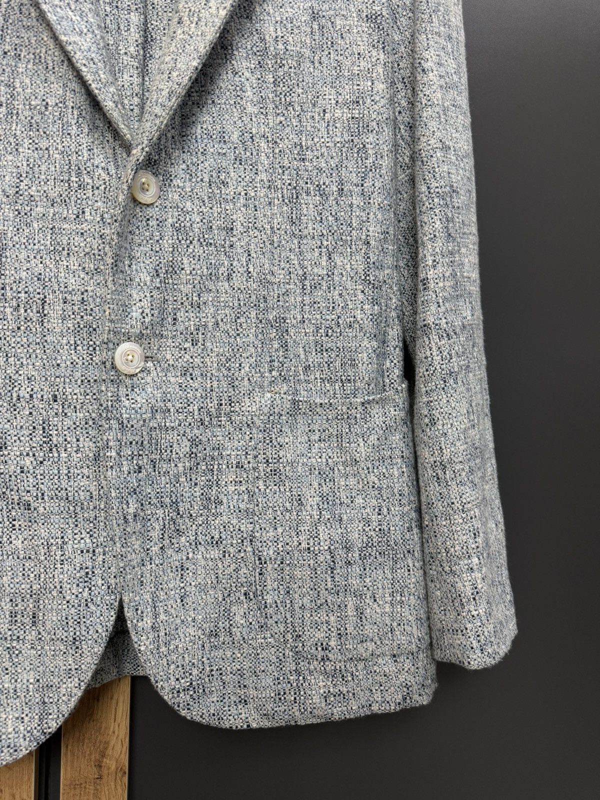 Finamore Finamore Napoli Textured Cotton Blazer Size 48 Size 38R - 5 Thumbnail