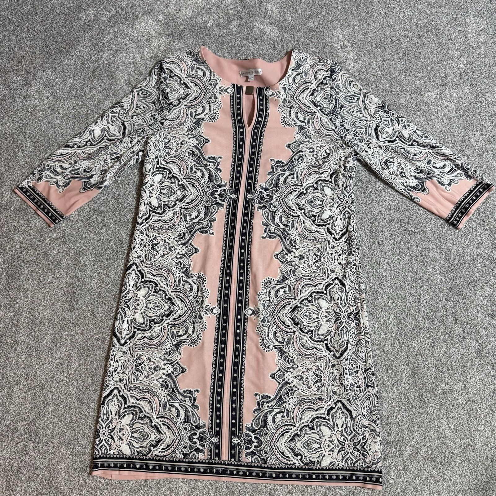 Other Sandra Darren Shift Dress Large Office Chic Baroque Paisley Size L / US 10 / IT 46 - 1 Thumbnail
