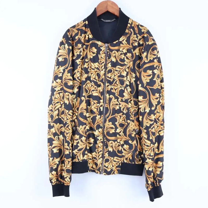 Versace Spring Autumn Multicolor Bomber Jacket 0089