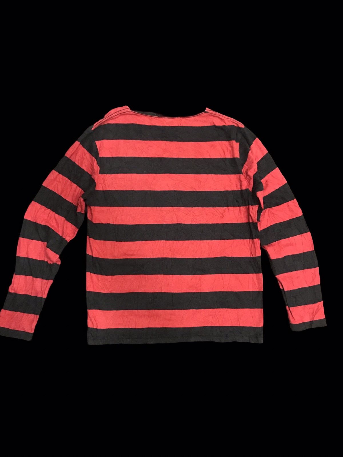 Japanese Brand 💥KURT COBAIN STYLE💥Back Number Japan Prisoner Stripe Shirt Size US S / EU 44-46 / 1 - 2 Thumbnail