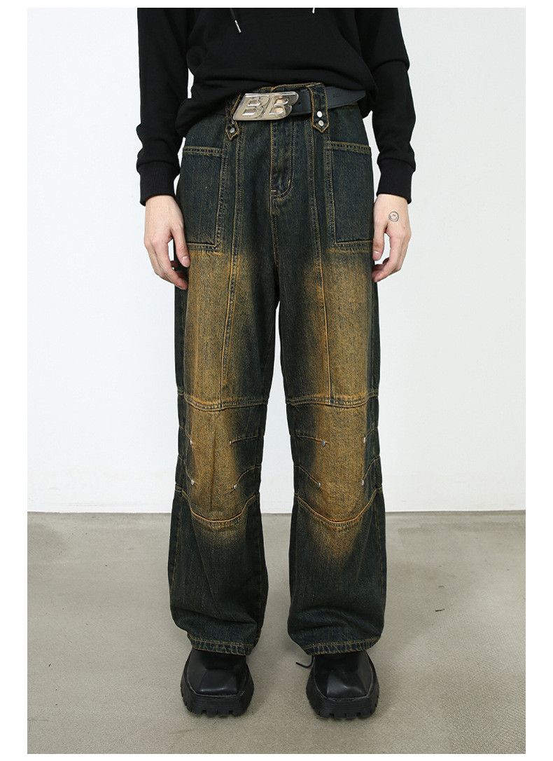 Vintage American retro distressed cleanfit slim-fit jeans Size US 32 / EU 48 - 1 Thumbnail