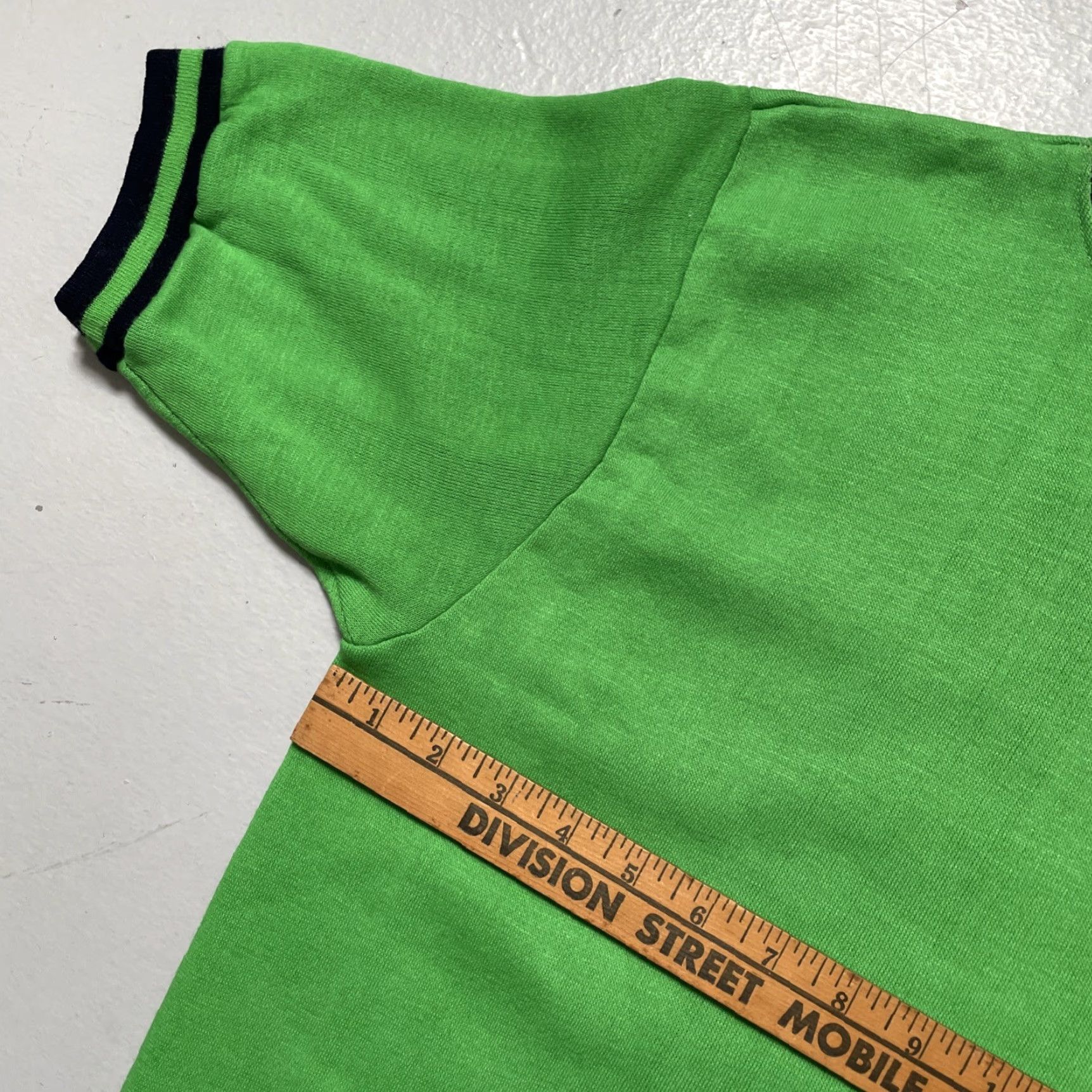 Vintage VINTAGE Creslan Casual 1960s-1970s Acrylic Sweatshirt T-Shirt Green M Unisex Adults Pullover 60s 70s Mod Rockabilly Americana Shirt Boys Mens Womens Size US M / EU 48-50 / 2 - 2 Thumbnail