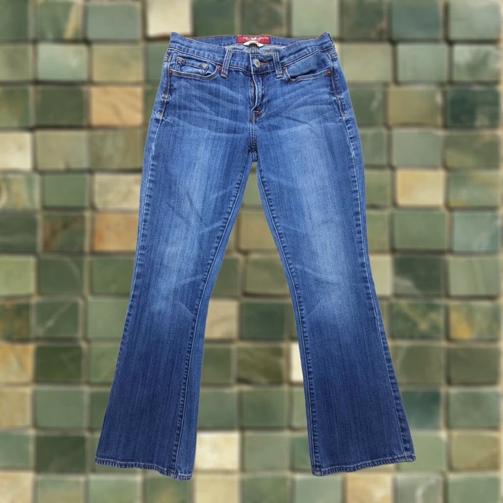 Lucky Brand Lucky Brand Sofia Low Rise Boot Ankle Jeans Womens 2 / 27 Blue Stretch Denim Jeans Vintage No Zip 5-Pocket Western American Womens Size 26" / US 2 / IT 38 - 1 Thumbnail