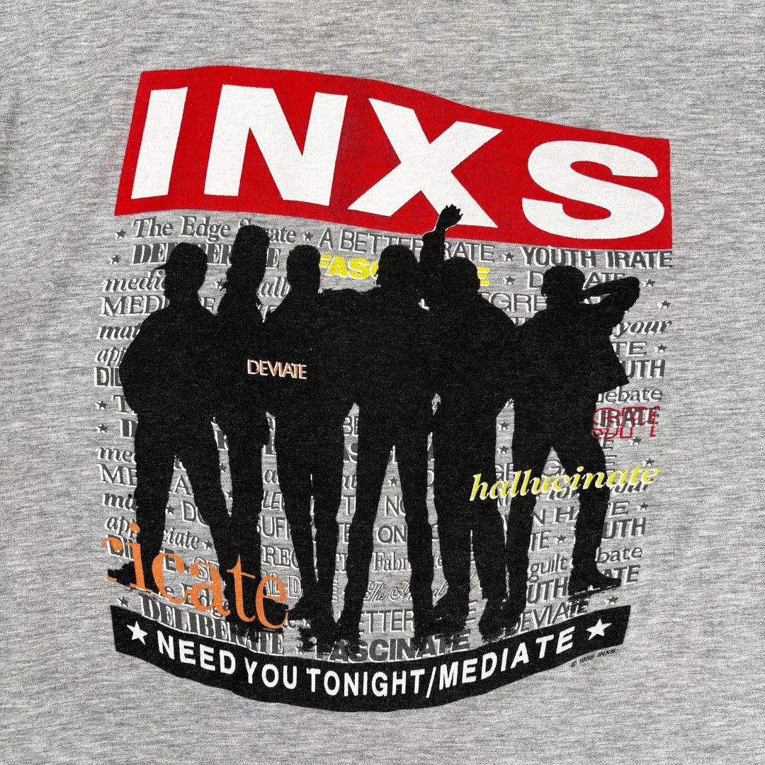 Band Tees × Vintage INXS 1988 80s Vintage Need You Tonight Band Concert T-Shirt Size US M / EU 48-50 / 2 - 3 Thumbnail