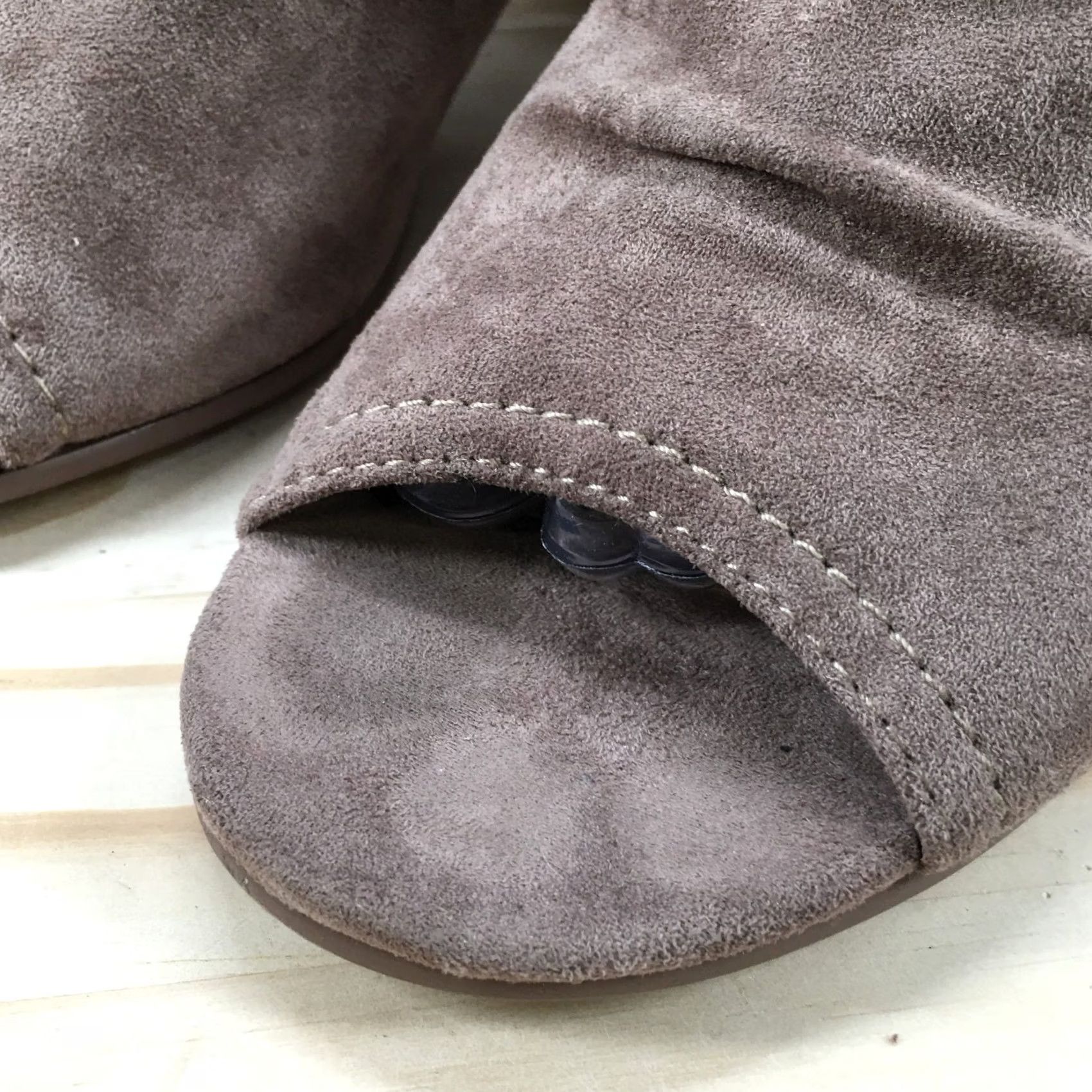 Vintage Very G Boots Womens 9 Sylvanna Casual Back Zip Block Heels Open Toe Bootie Brown Size US 9 / IT 39 - 7 Thumbnail