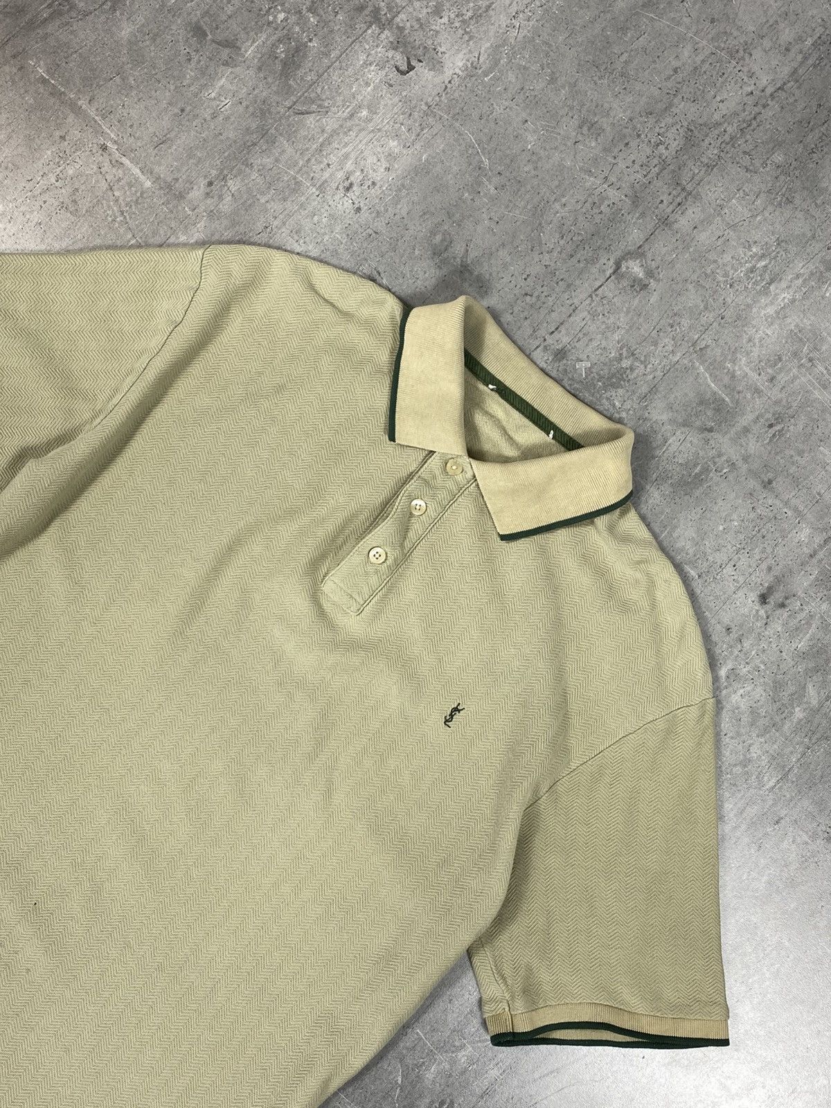Vintage Rare Vintage Yves Saint Laurent Knit Polo T-Shirt YSL Size US XL / EU 56 / 4 - 4 Thumbnail