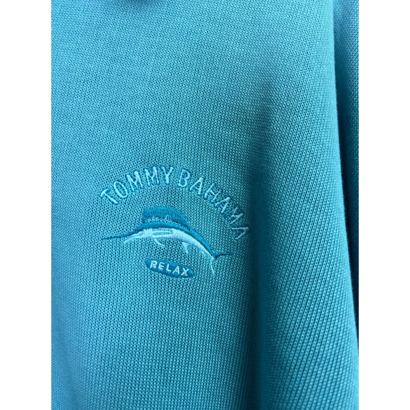 Tommy Bahama Tommy Bahama Relax Quarter Zip Pullover Sweater Teal Blue Size US XXL / EU 58 / 5 - 6 Thumbnail