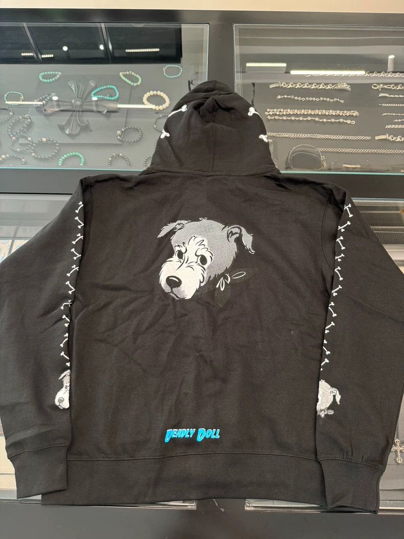 Deadly Doll Black Puppy Zip Hoodie-yf